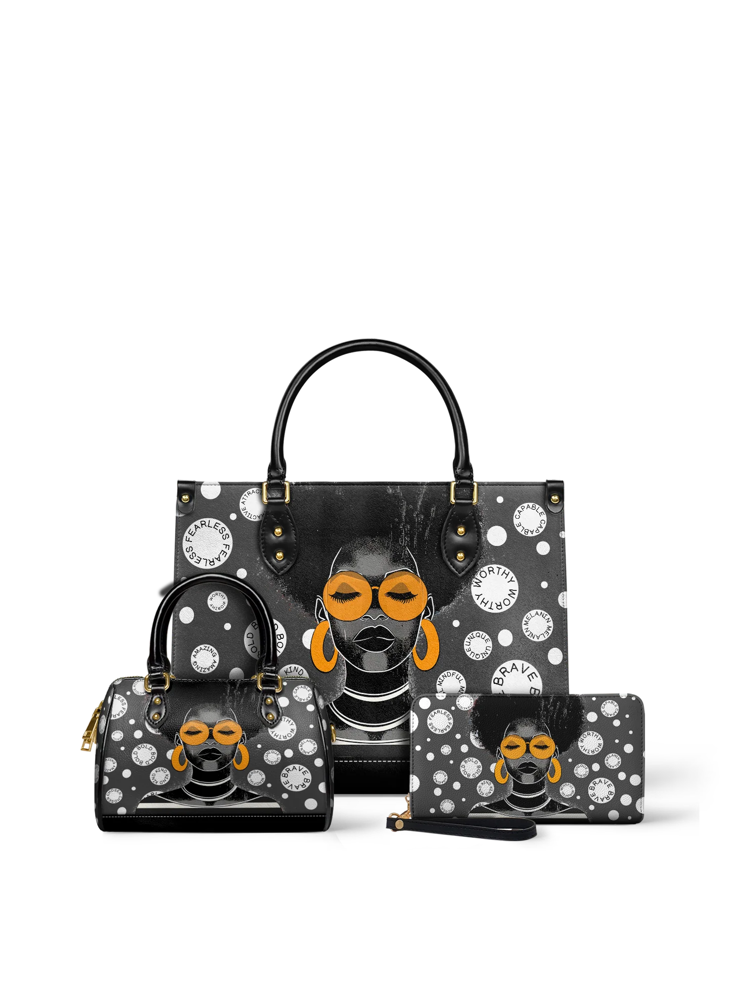 "Fahari" Monochrome Mini Satchel - Image 7