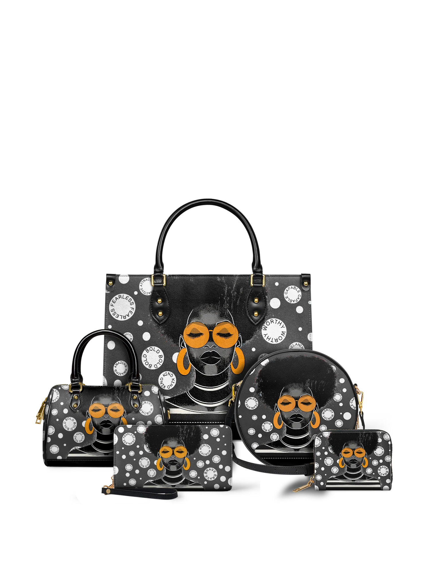 "Fahari" Monochrome Mini Satchel - Image 8