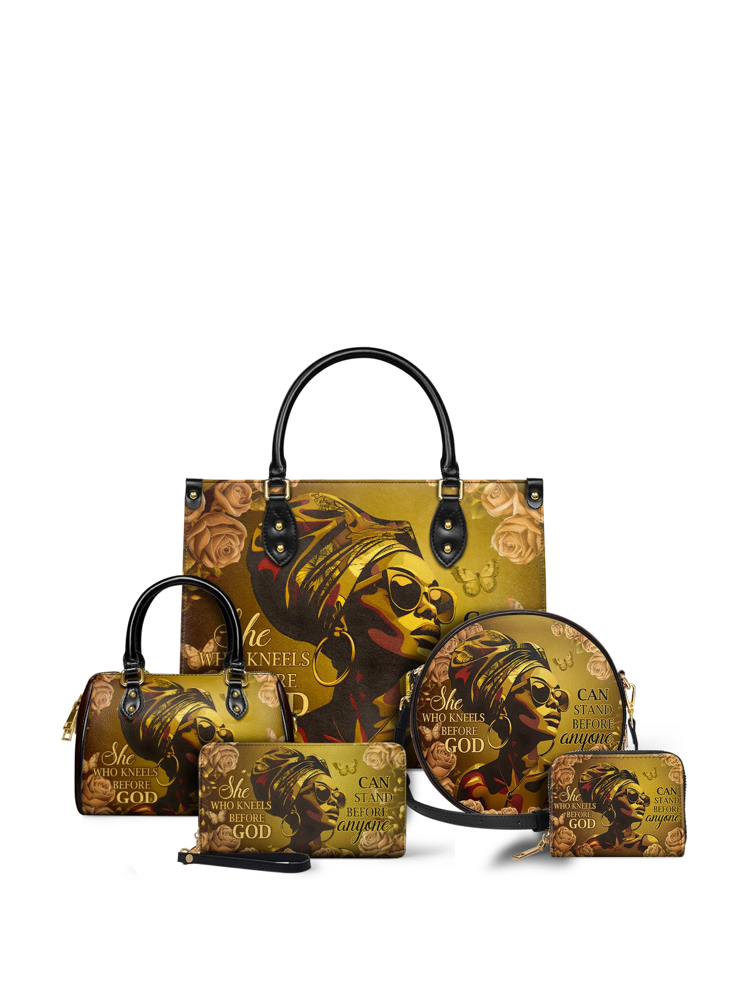 "Godfidence" Leather Handbag - Image 11