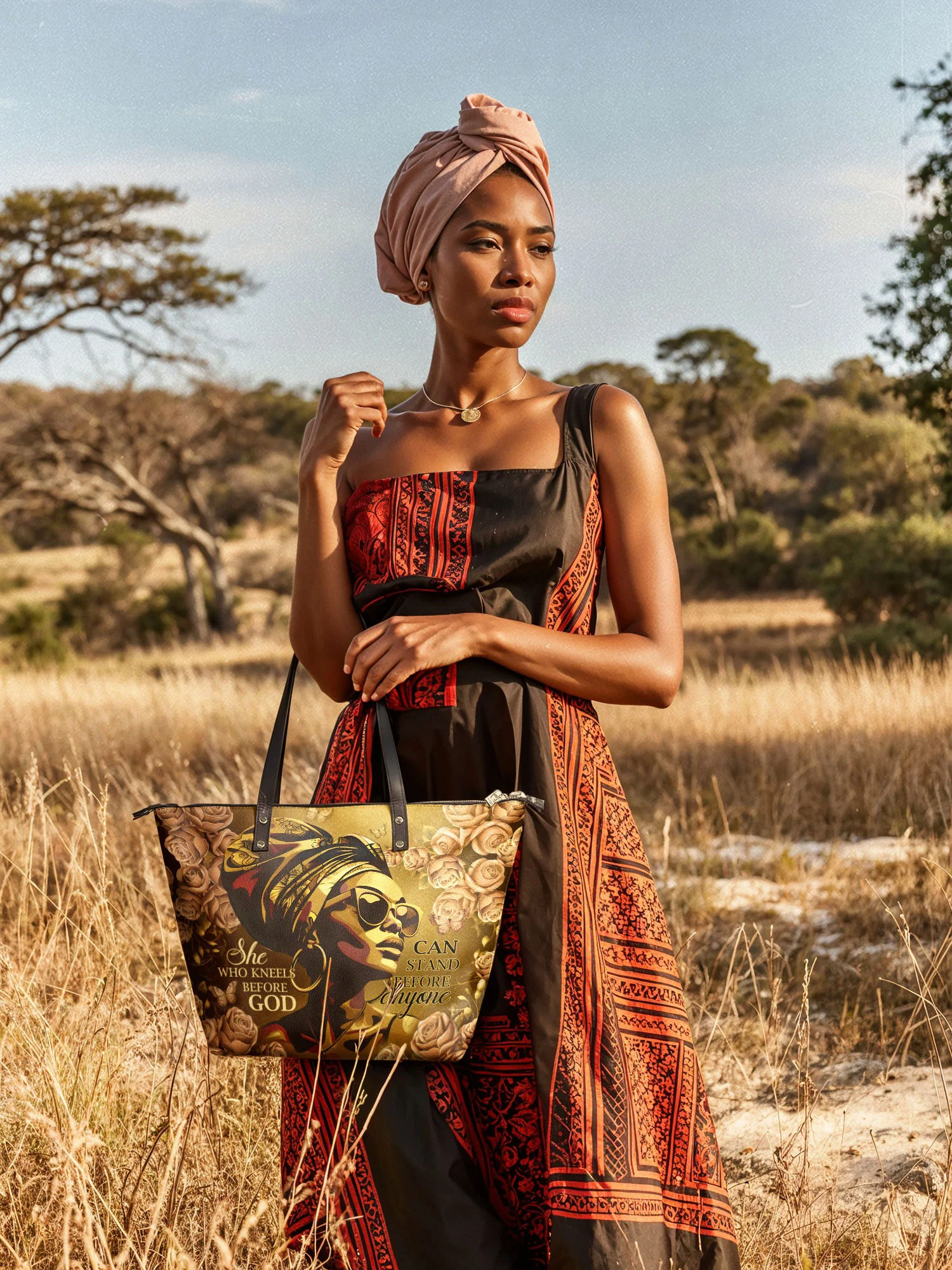 "Godfidence" Leather Tote Bag - Image 4