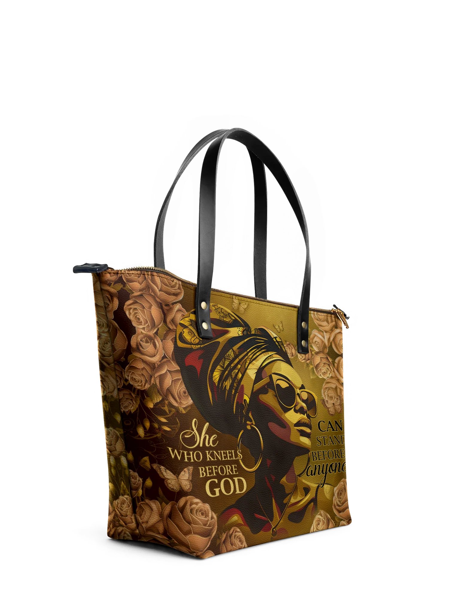 "Godfidence" Leather Tote Bag - Image 5