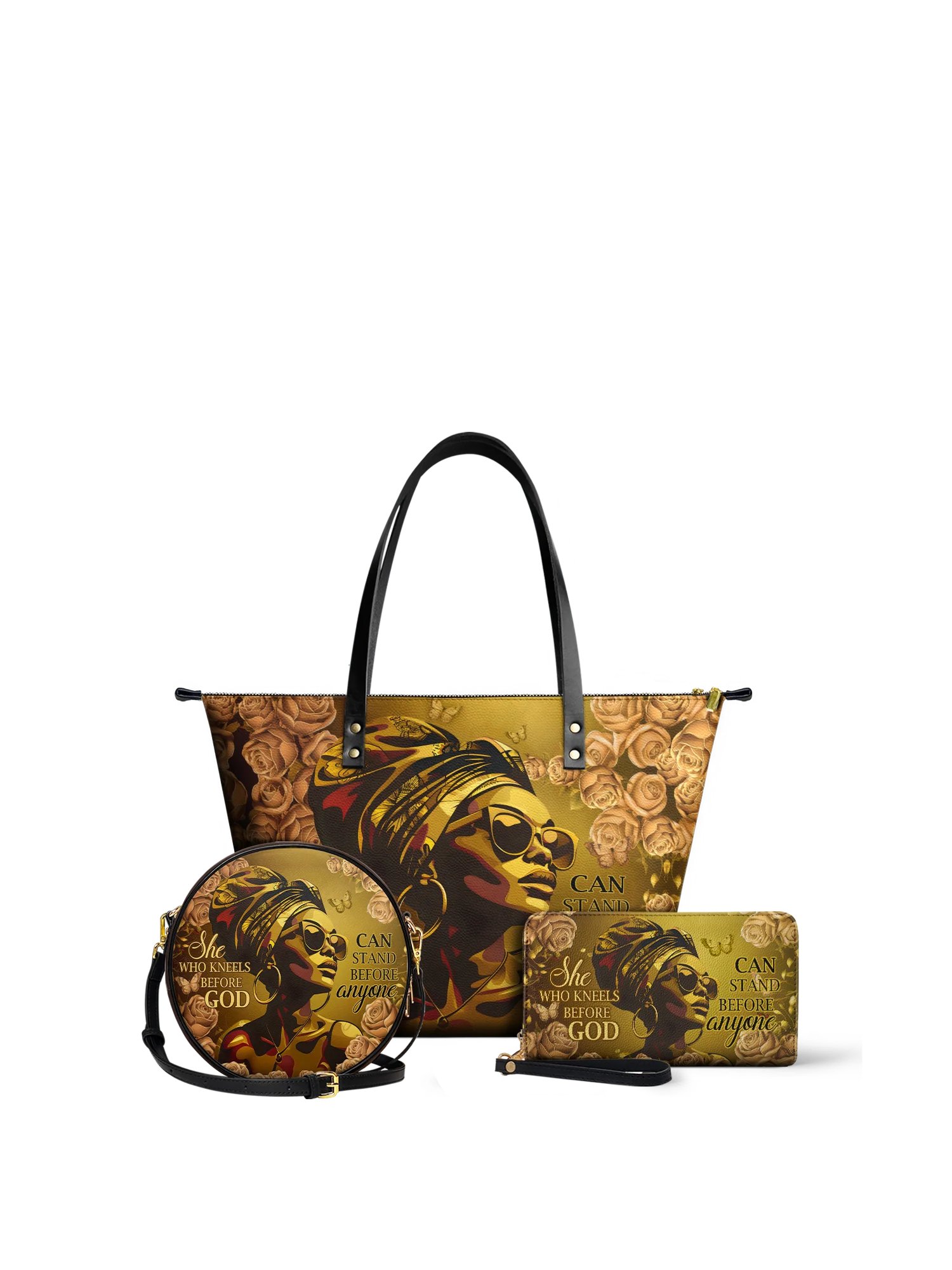 "Godfidence" Leather Tote Bag - Image 8
