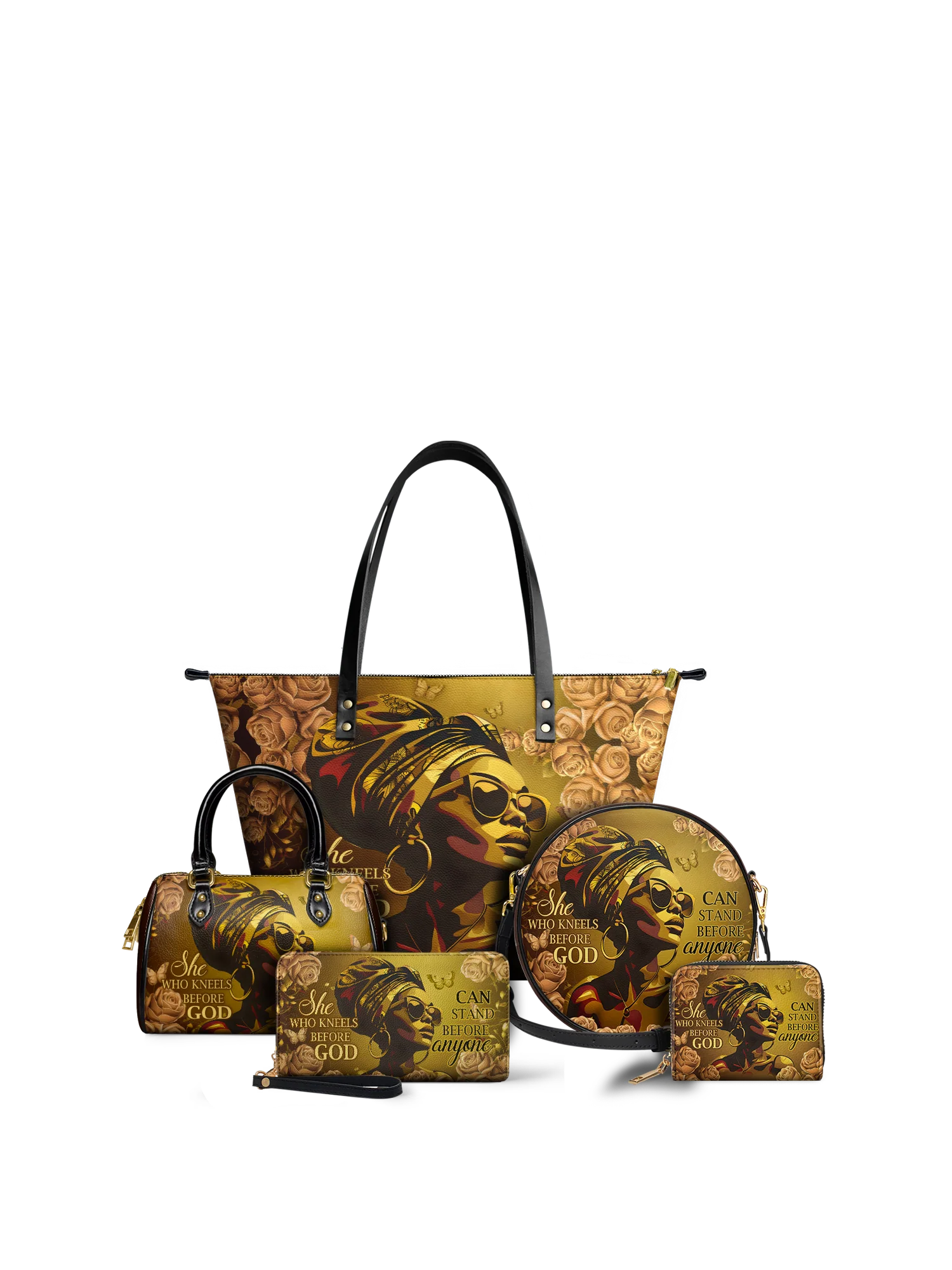 "Godfidence" Leather Tote Bag - Image 9