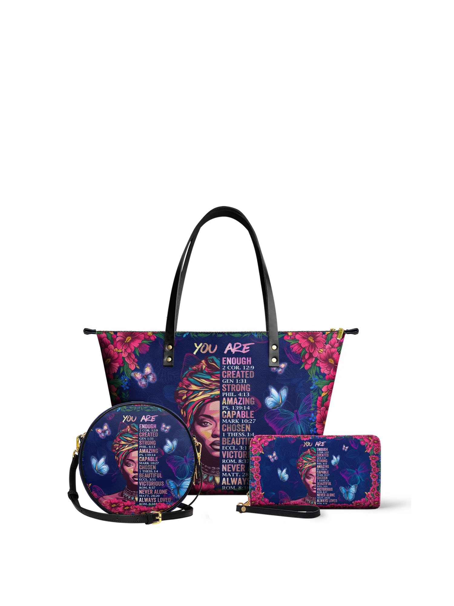 "Imani" Blue Orchid Circle Crossbody Bag - Image 7