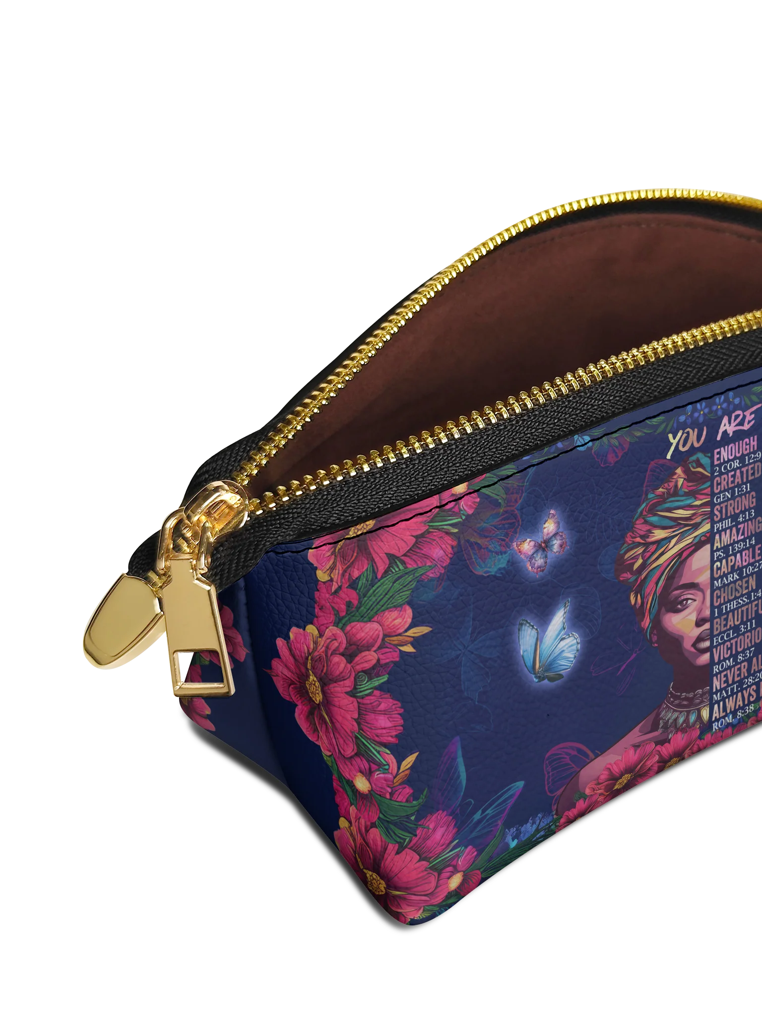 "Imani" Blue Orchid Eclipse Makeup Bag - Image 5