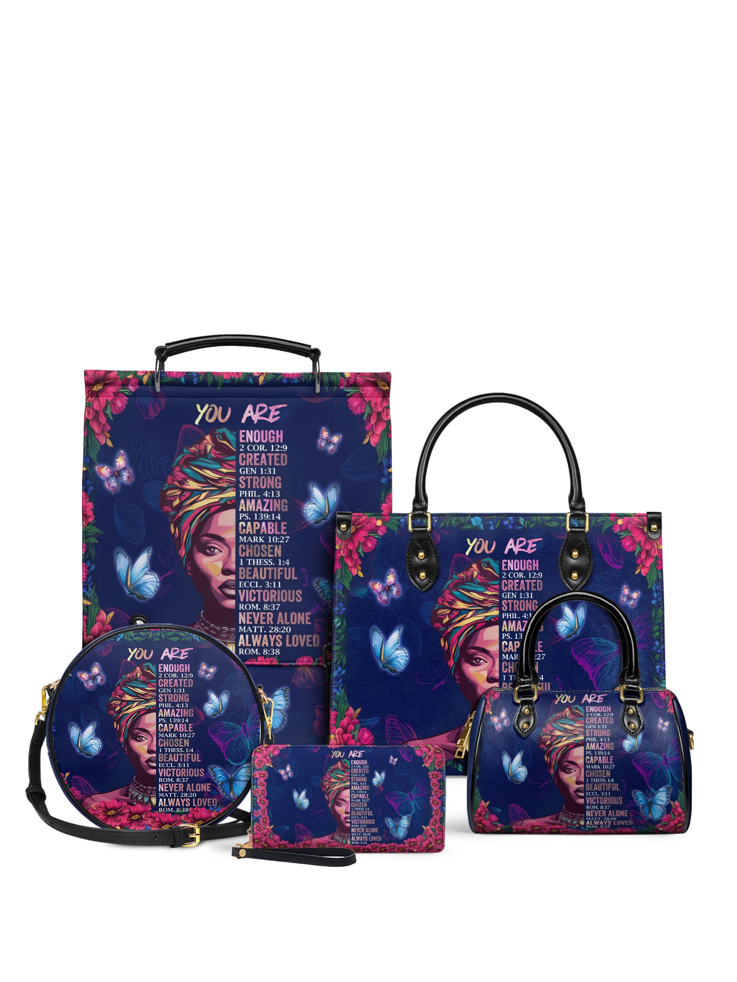"Imani" Blue Orchid Leather Backpack Bundle
