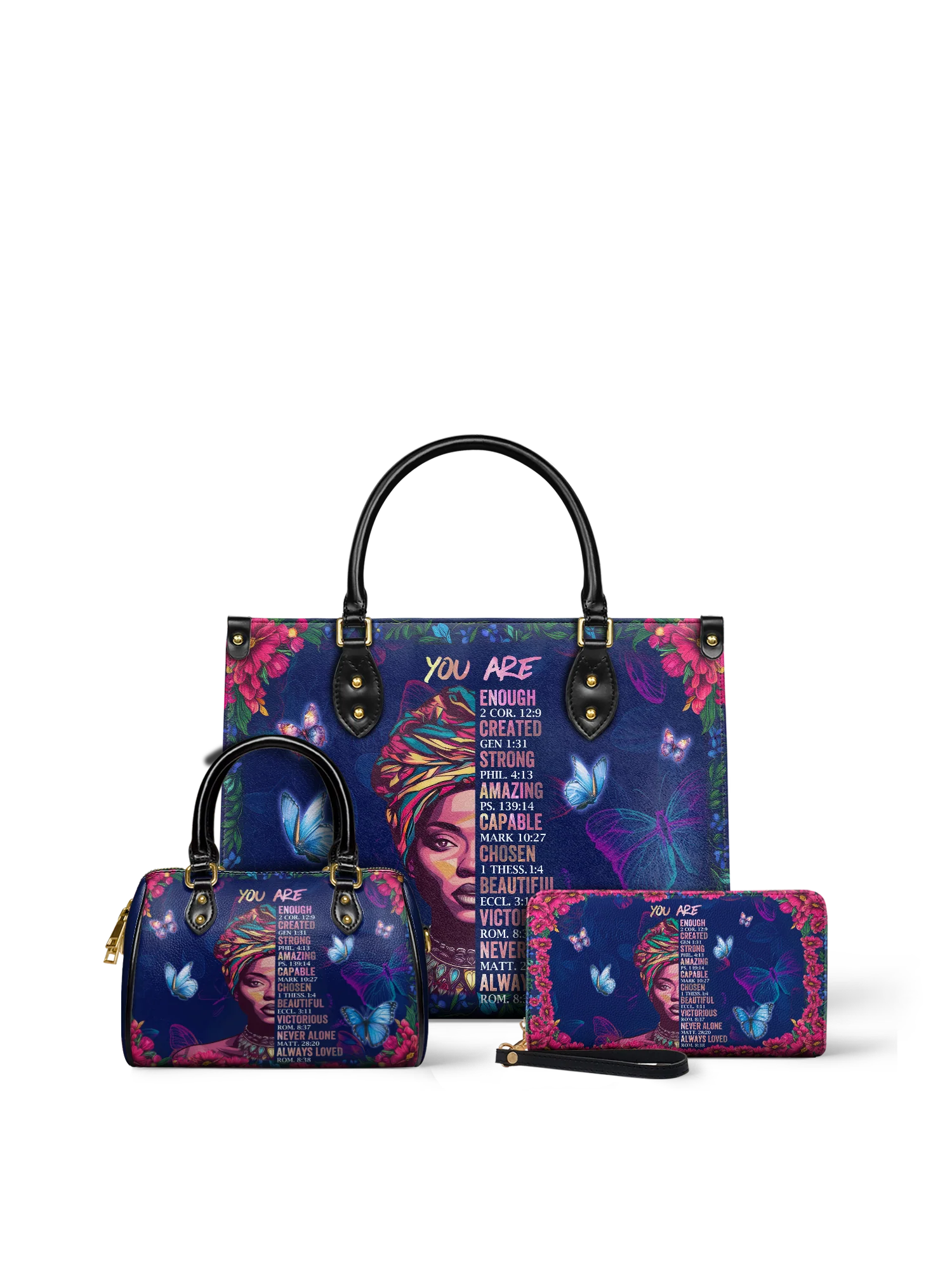 "Imani" Blue Orchid Leather Handbag - Image 10