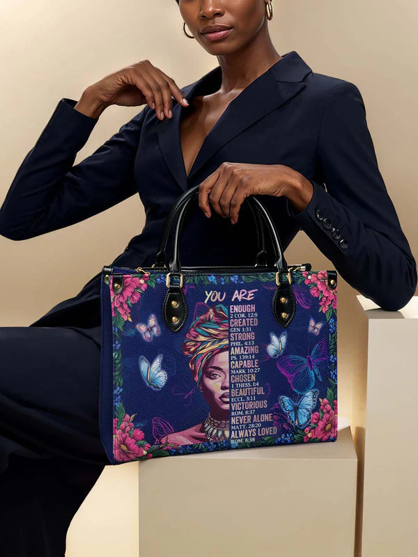 "Imani" Blue Orchid Leather Handbag - Image 12