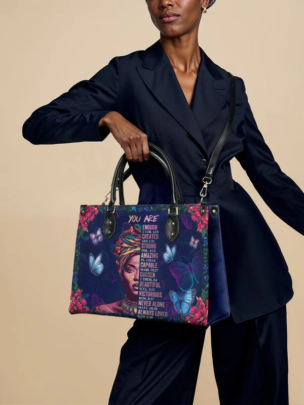 "Imani" Blue Orchid Leather Handbag - Image 13