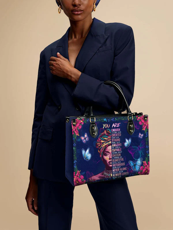 "Imani" Blue Orchid Leather Handbag - Image 14