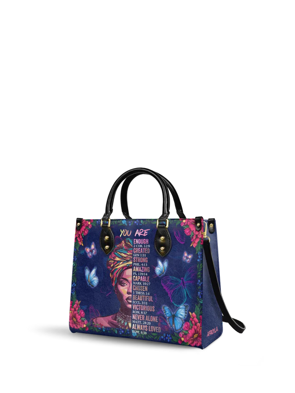 "Imani" Blue Orchid Leather Handbag - Image 17