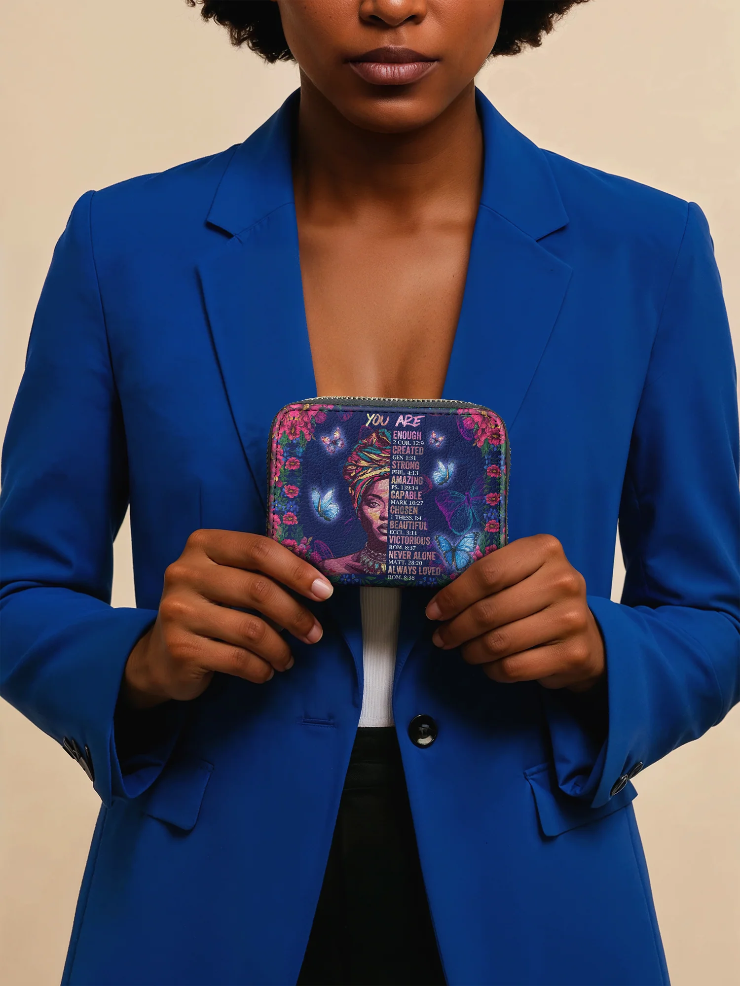 "Imani" Blue Orchid Mini Wallet - Image 3