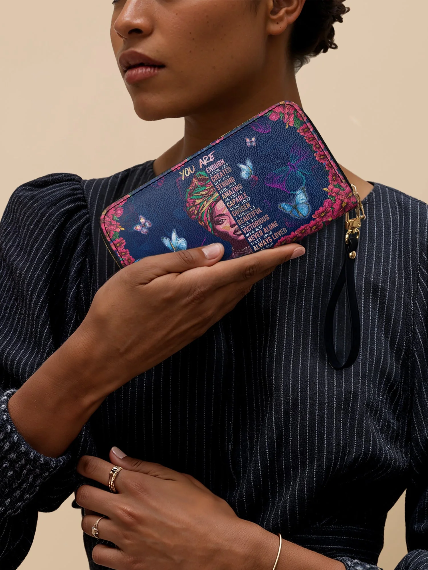 "Imani" Blue Orchid Wallet - Image 3
