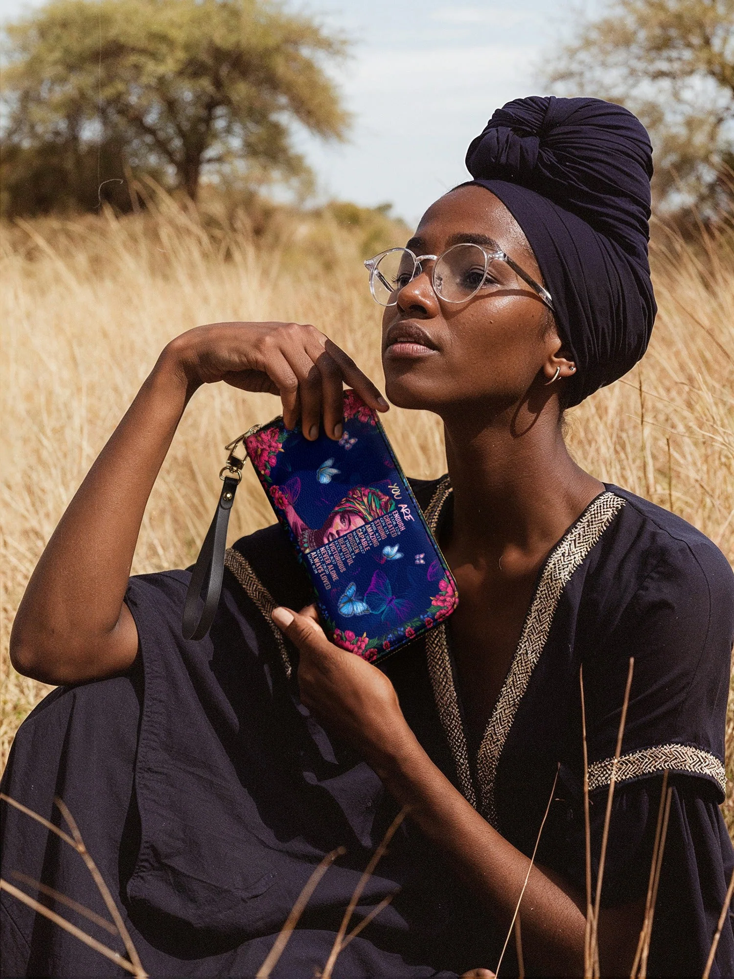 "Imani" Blue Orchid Wallet - Image 4