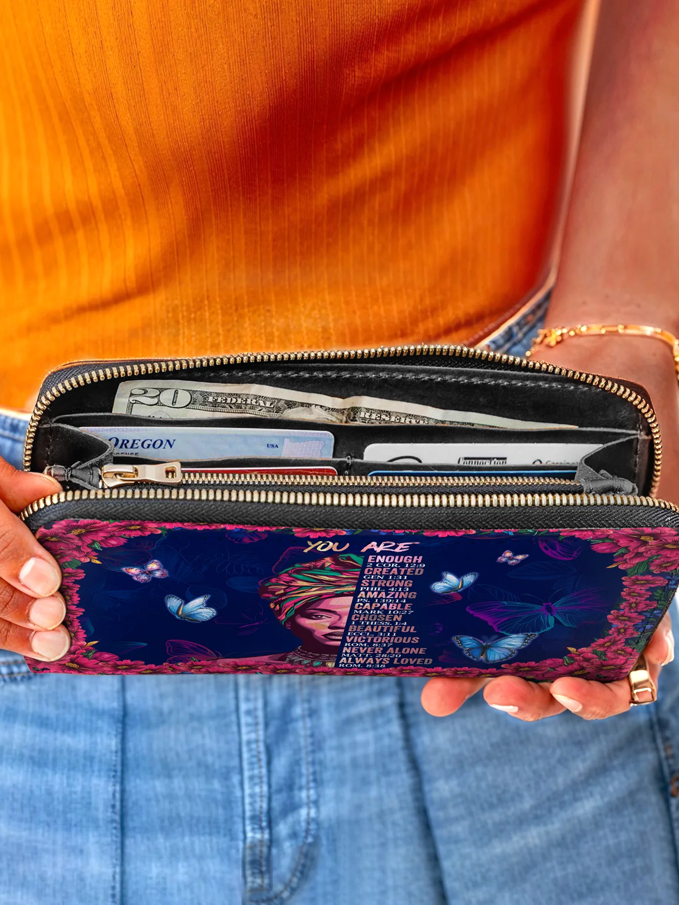"Imani" Blue Orchid Wallet - Image 7