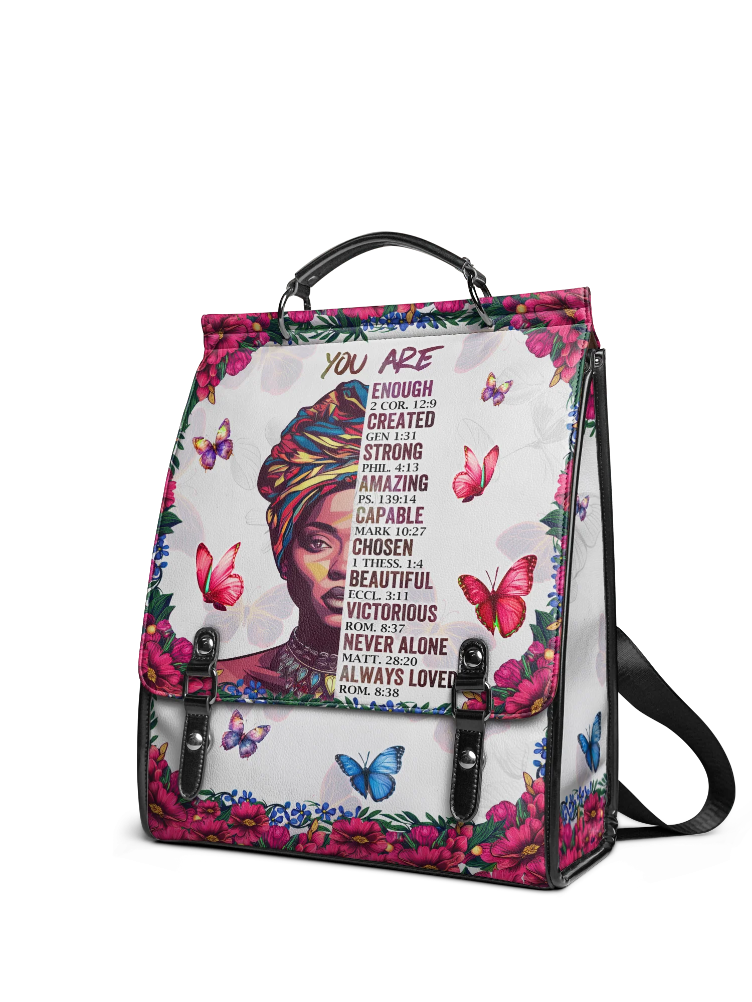 "Imani" Dove White Leather Backpack - Image 5
