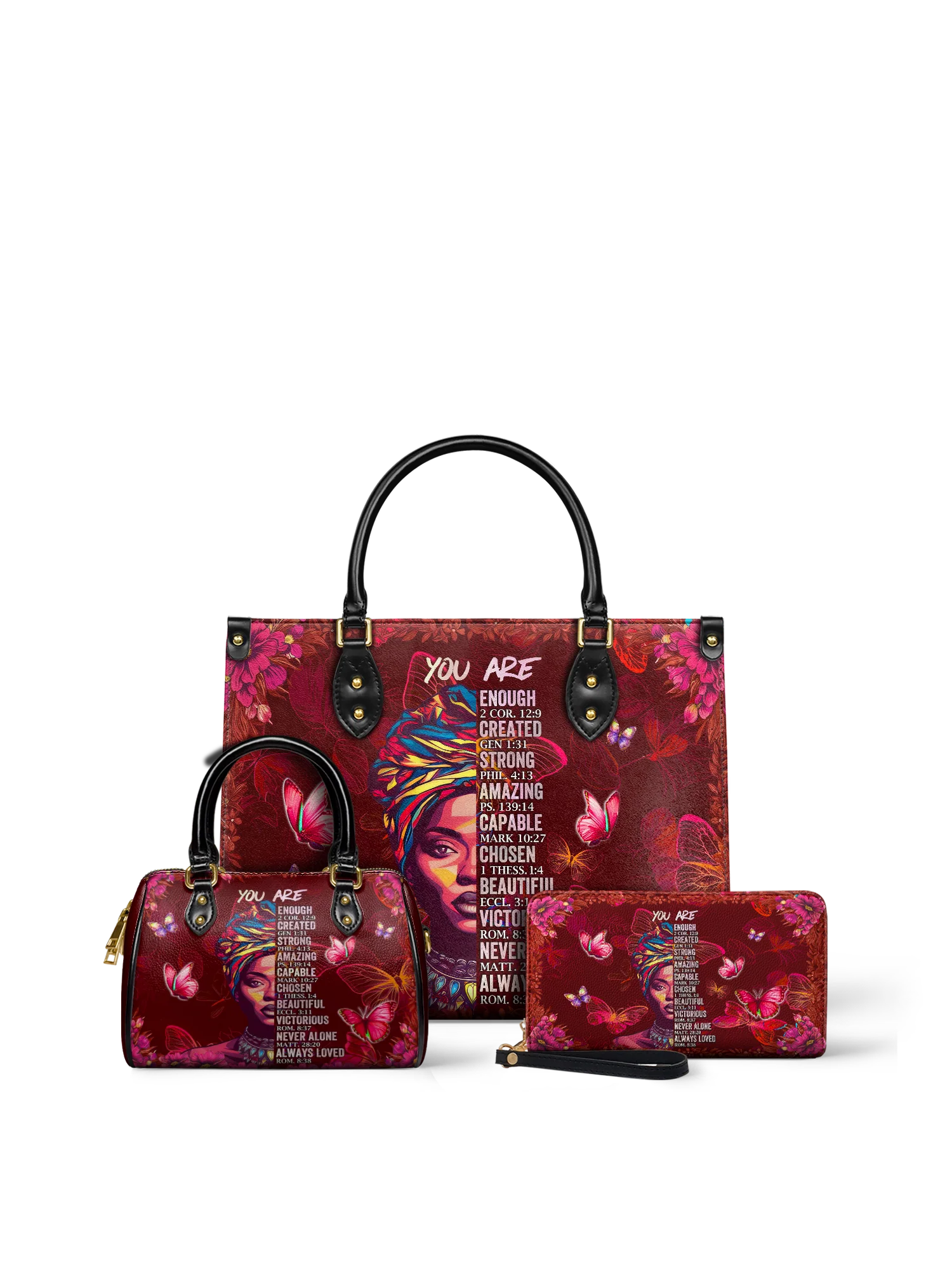 "Imani" Pomegranate Red Mini Satchel - Image 7