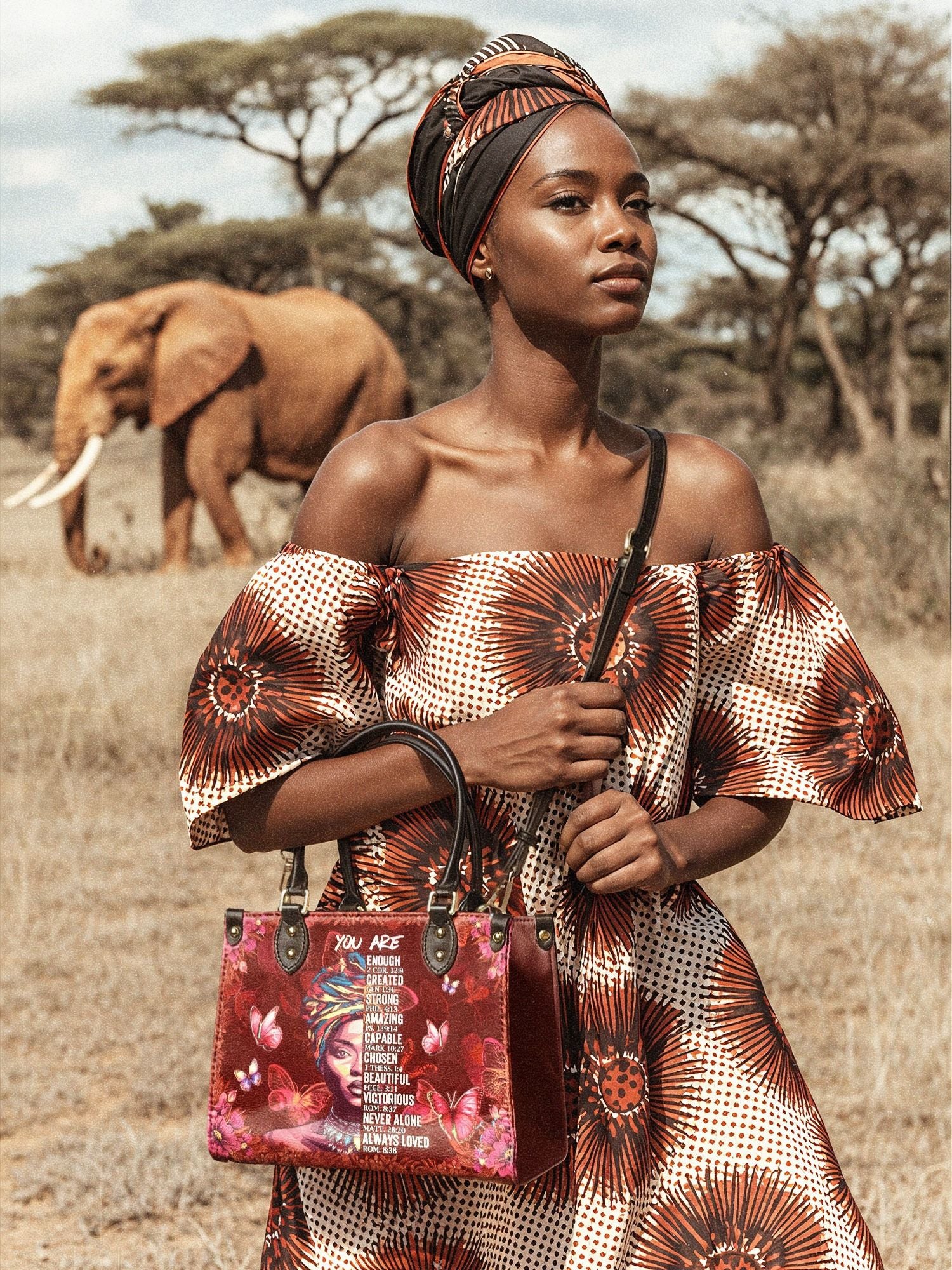 "Imani" Pomegranate Red Small Leather Handbag - Image 3