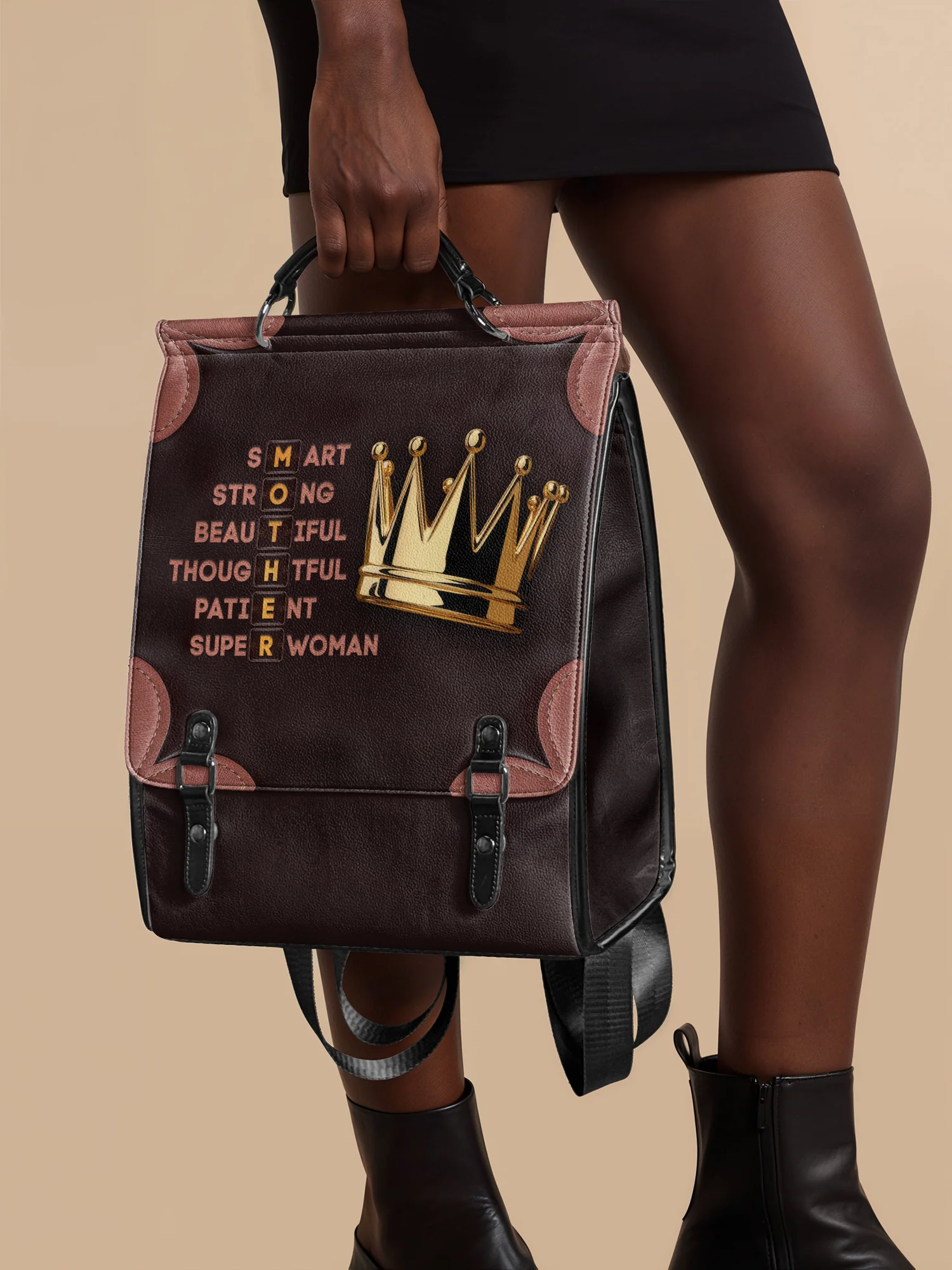 "Imarimom" Leather Backpack - Image 3
