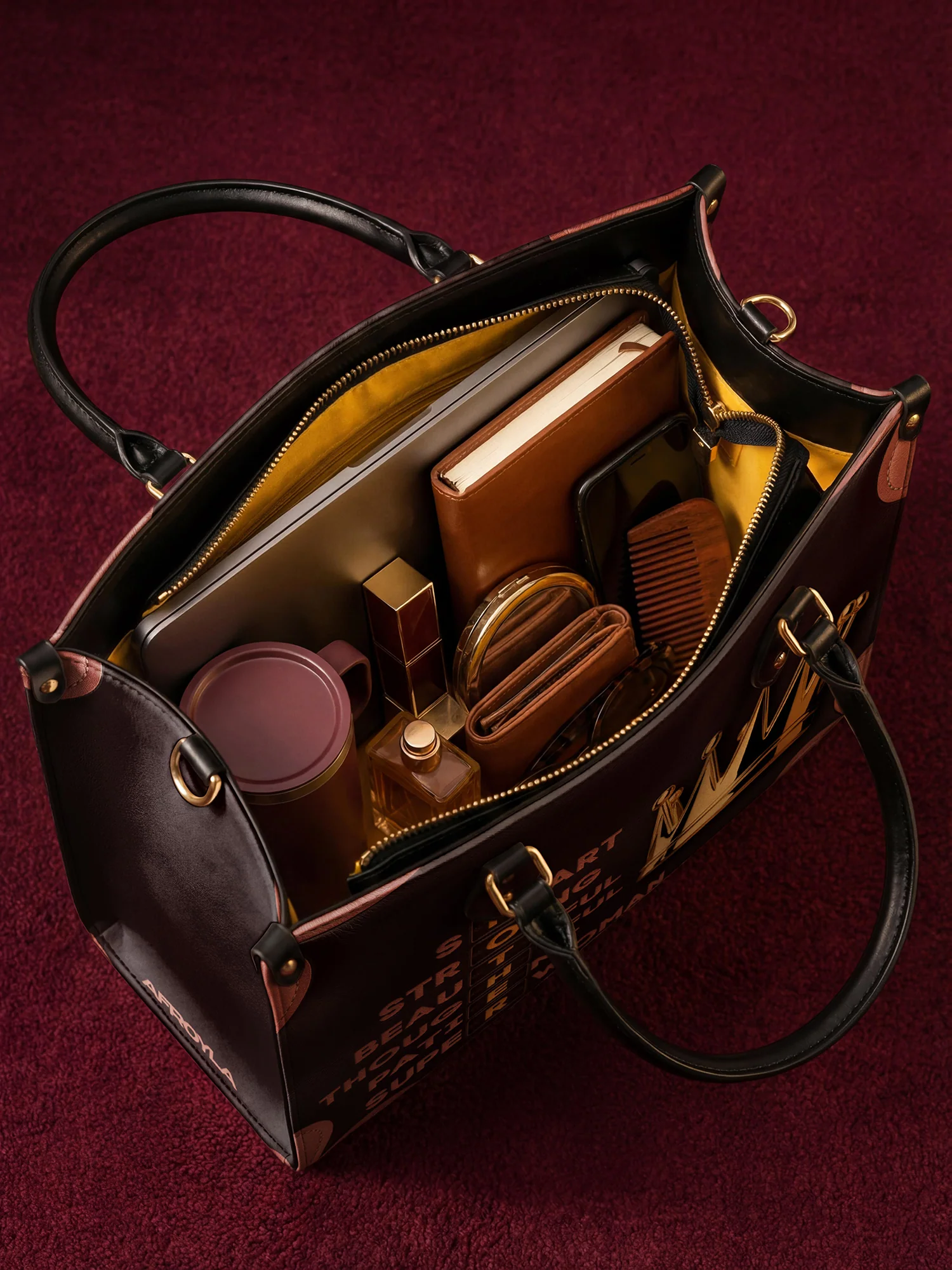 "Imarimom" Leather Handbag - Image 9