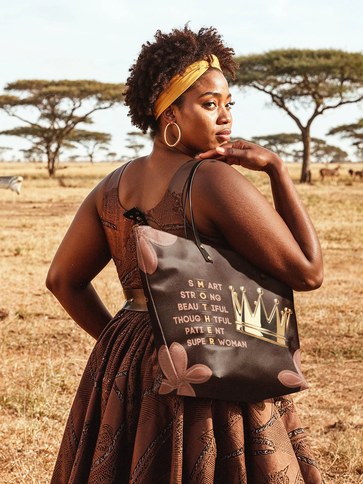 "Imarimom" Leather Tote Bag - Image 4