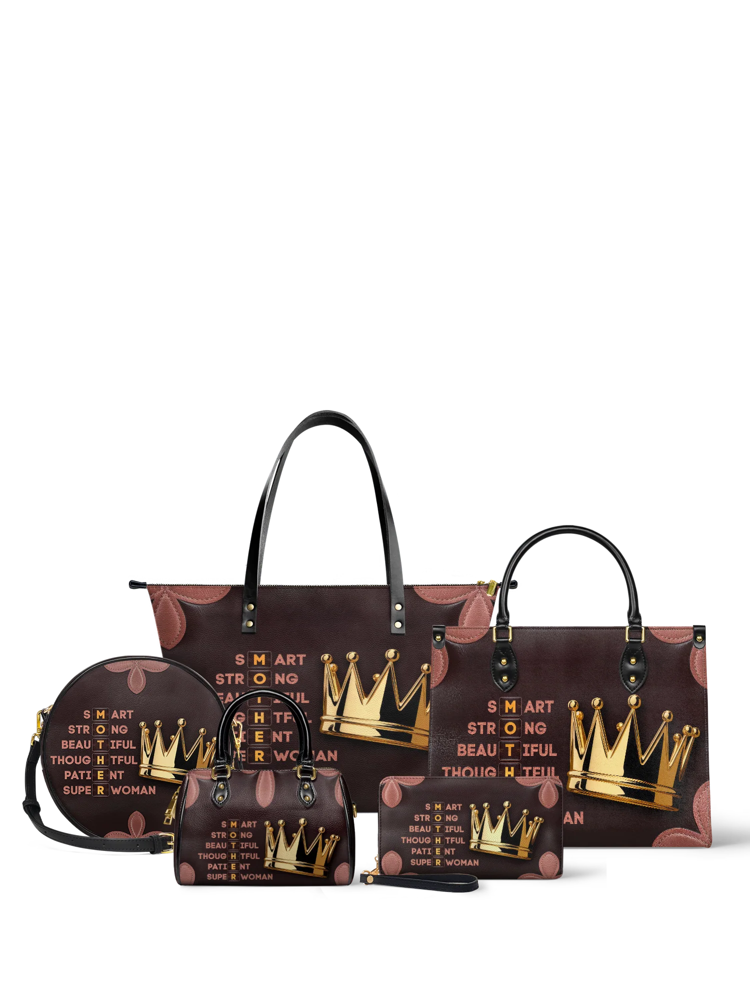 "Imarimom" Leather Tote Bag Bundle