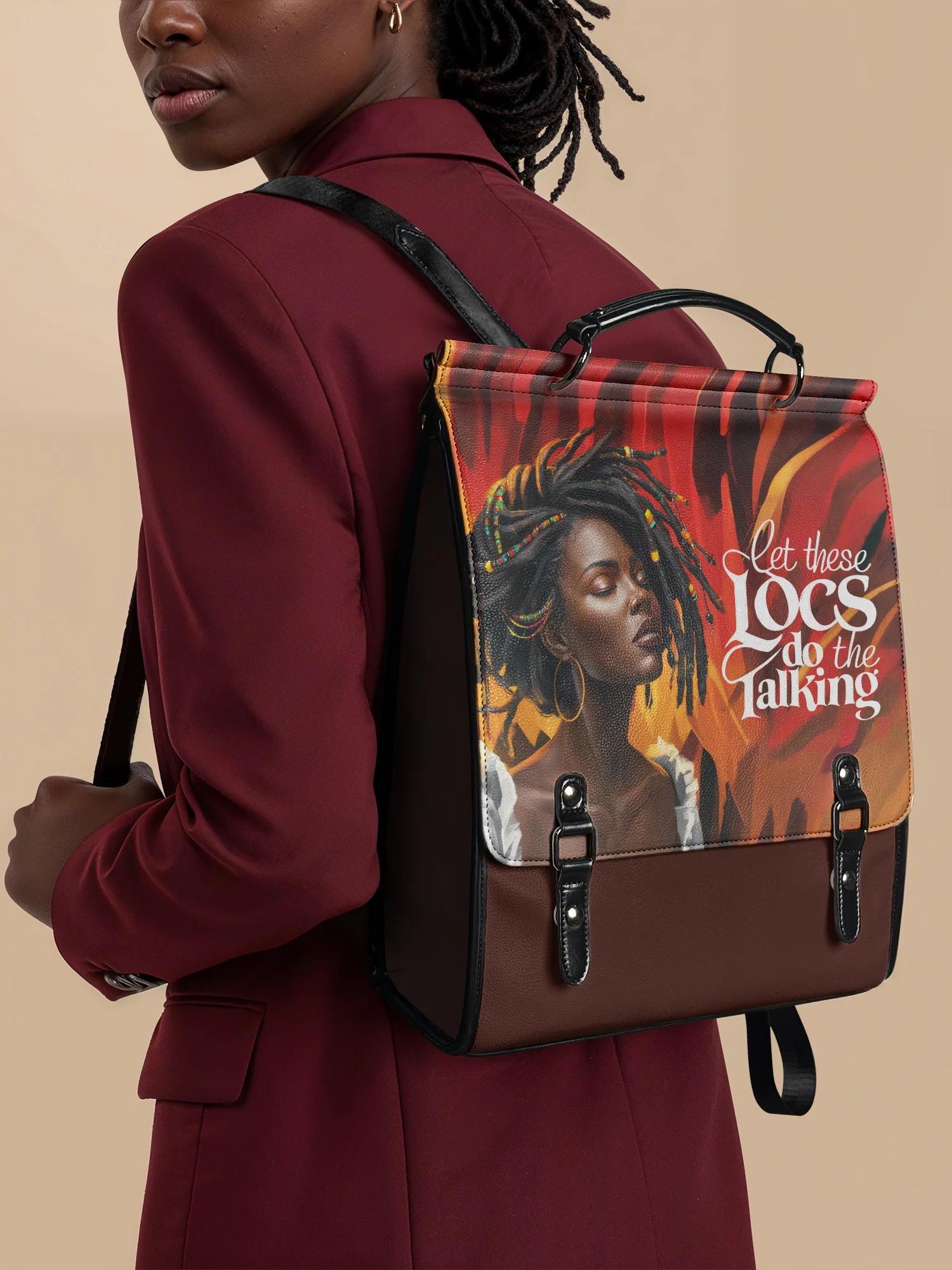 "Locella" Leather Backpack - Image 2