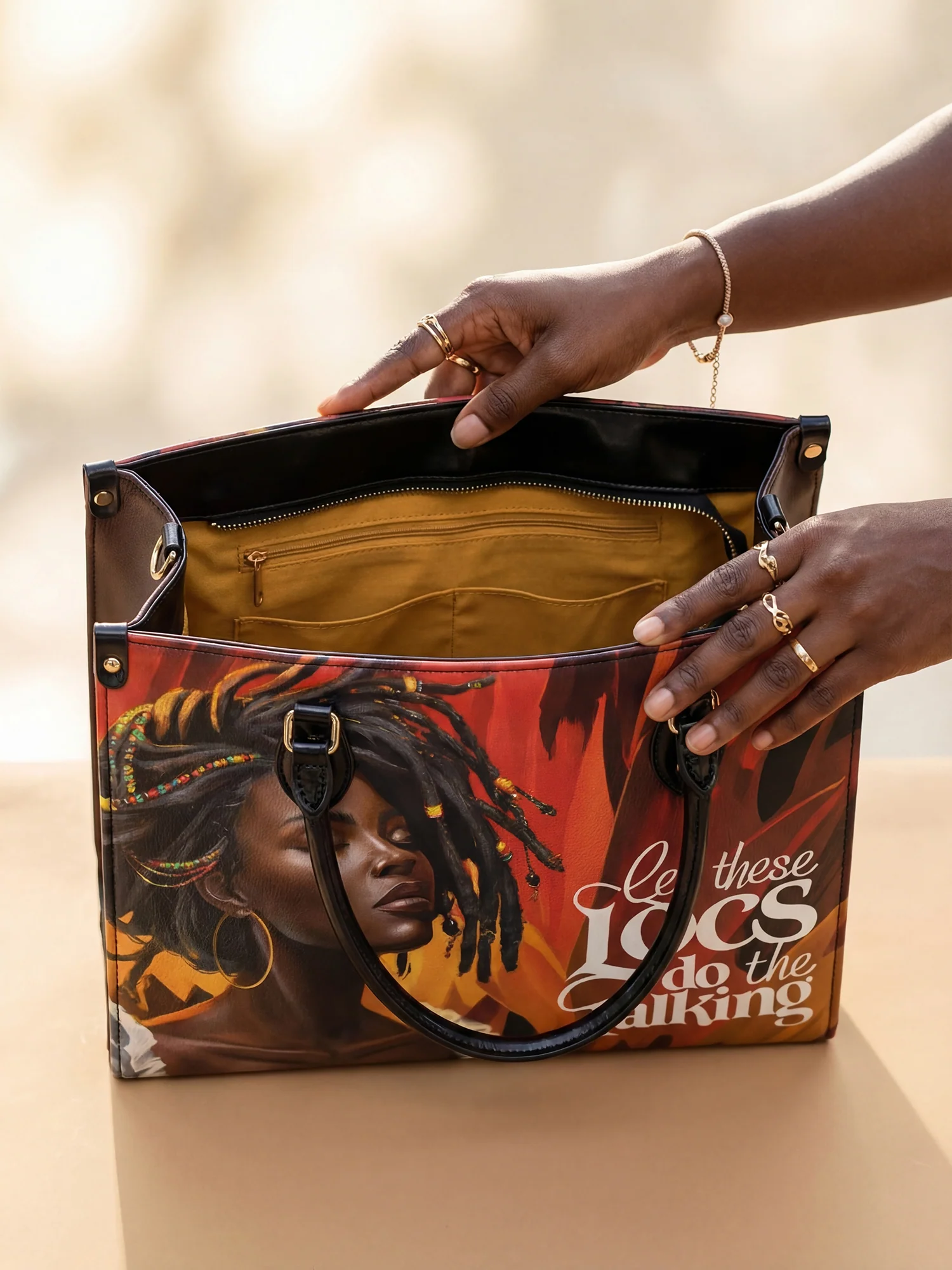 "Locella" Leather Handbag - Image 7