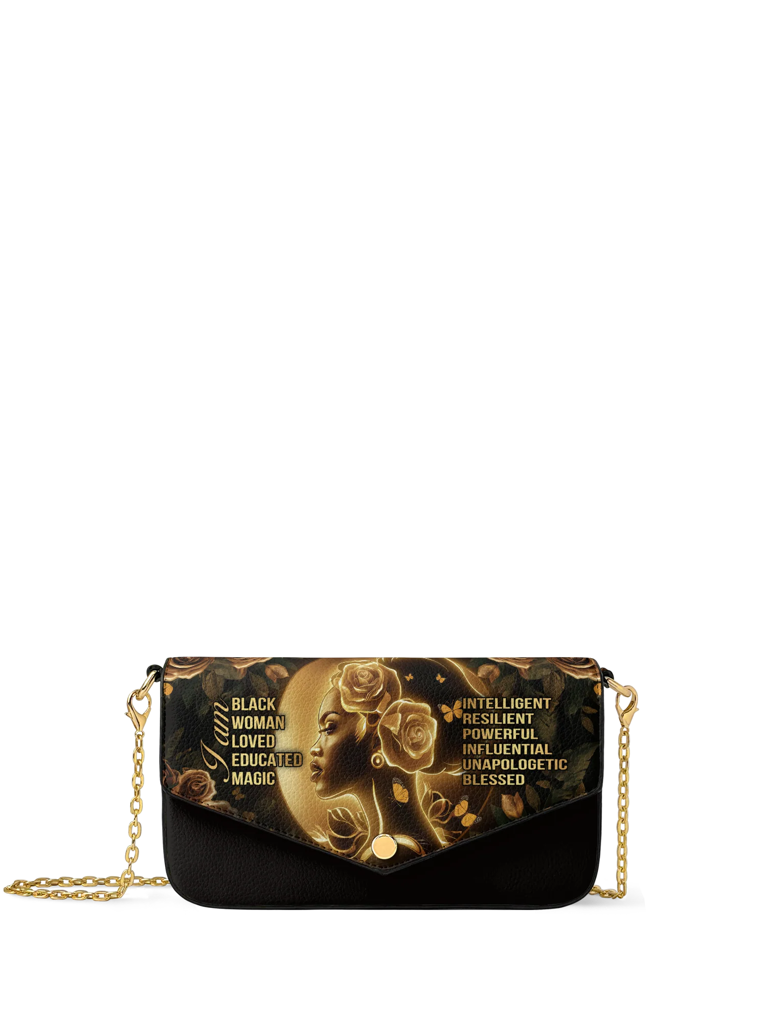 "Lumina" Envelope Chain Crossbody Bag