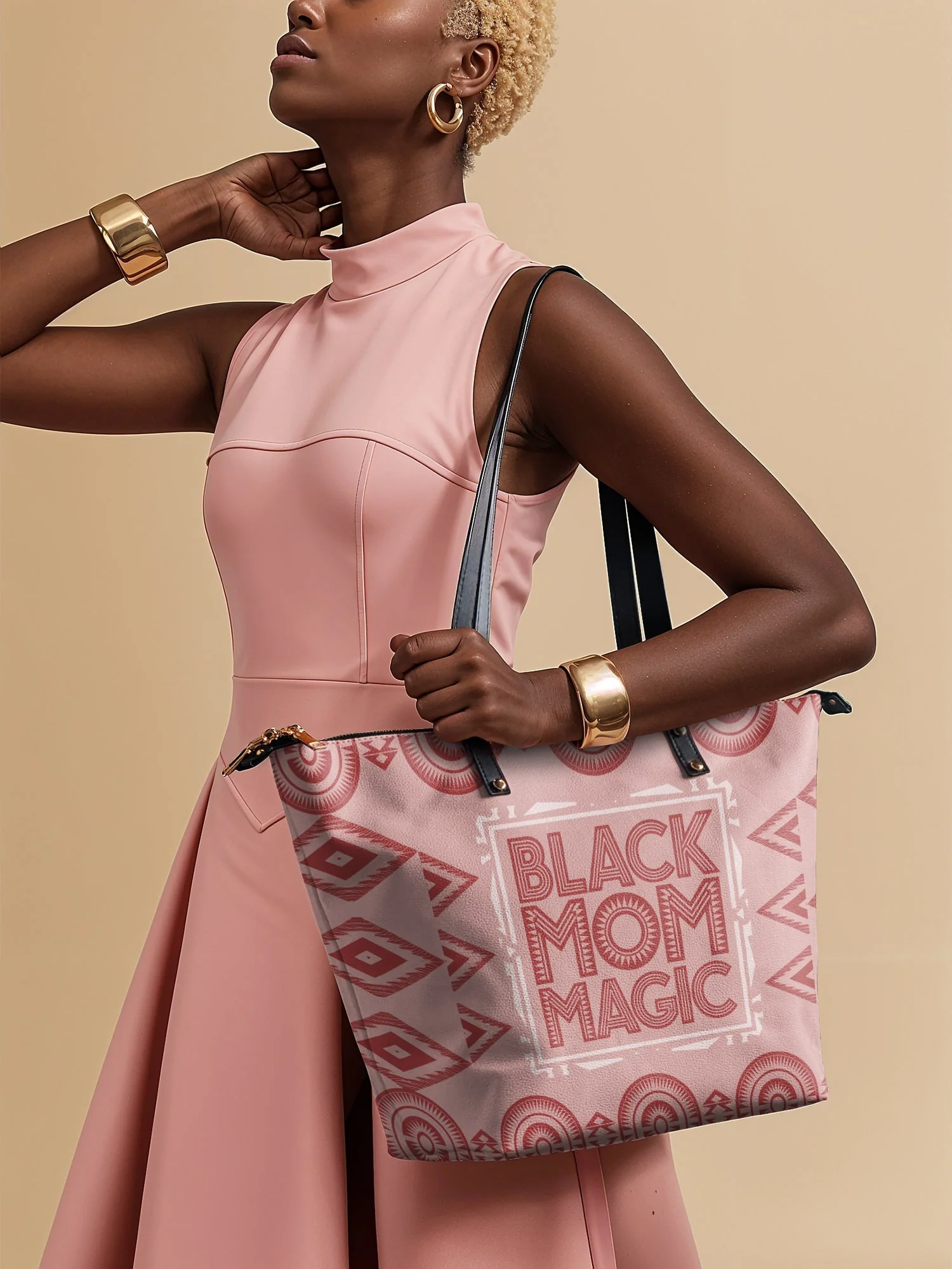 "Magimama" Leather Tote Bag - Image 3