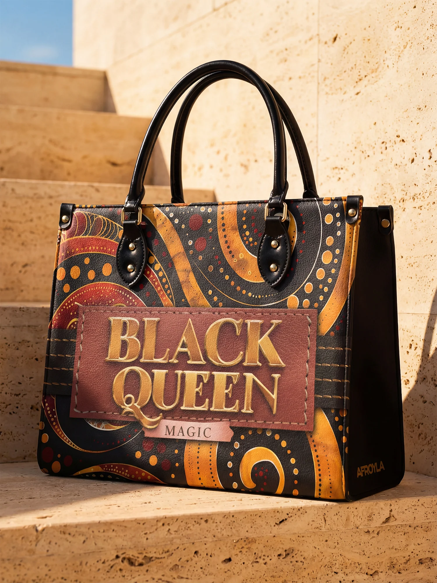 "Makeda" Leather Handbag - Image 4
