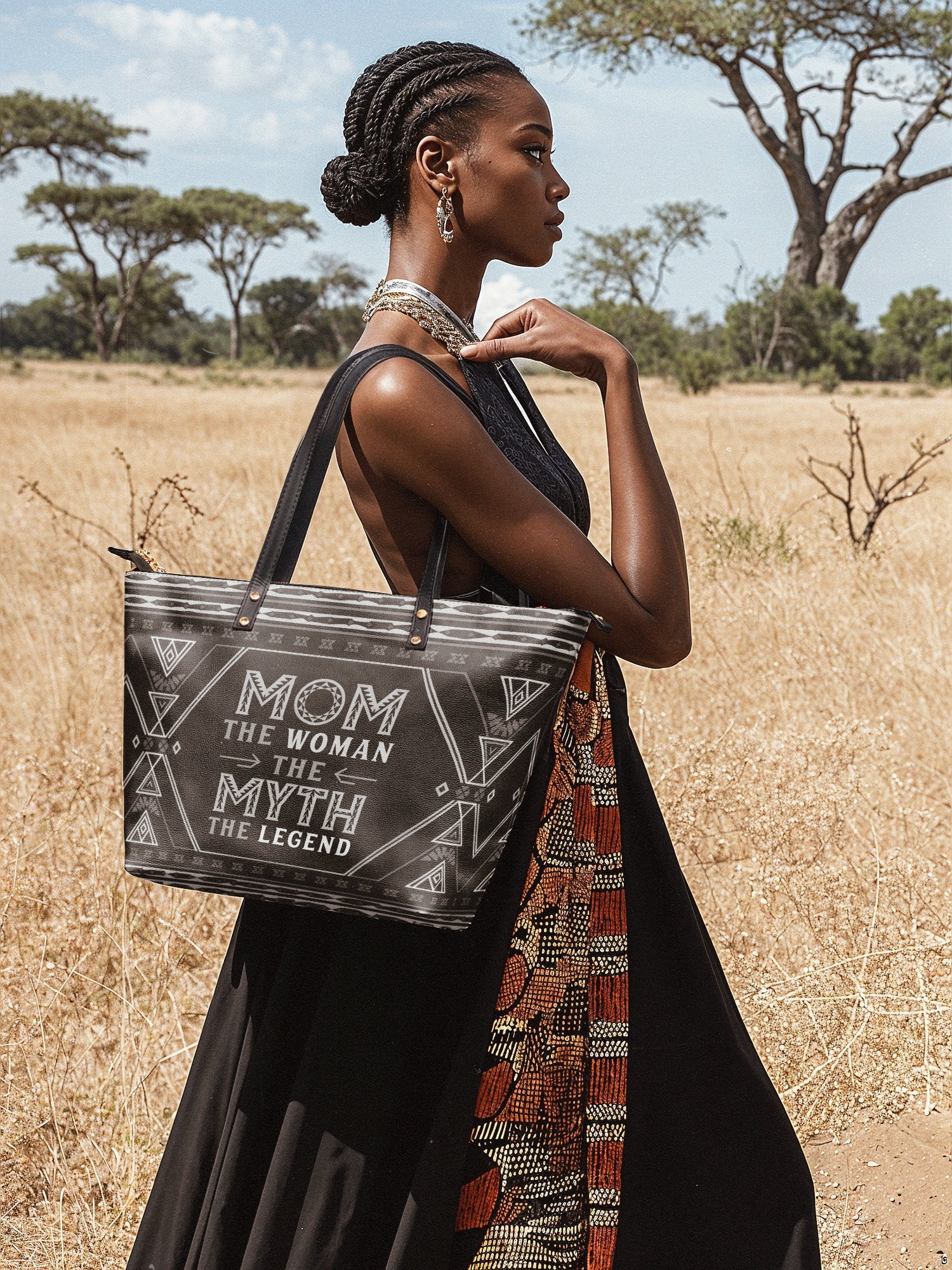 "Mamalore" Leather Tote Bag - Image 4