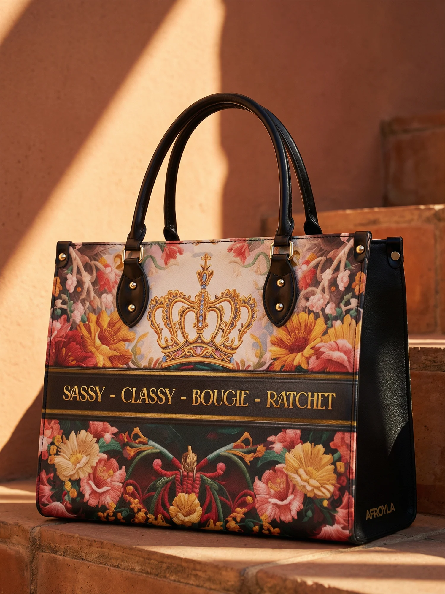 "Naija Royale" Leather Handbag - Image 4
