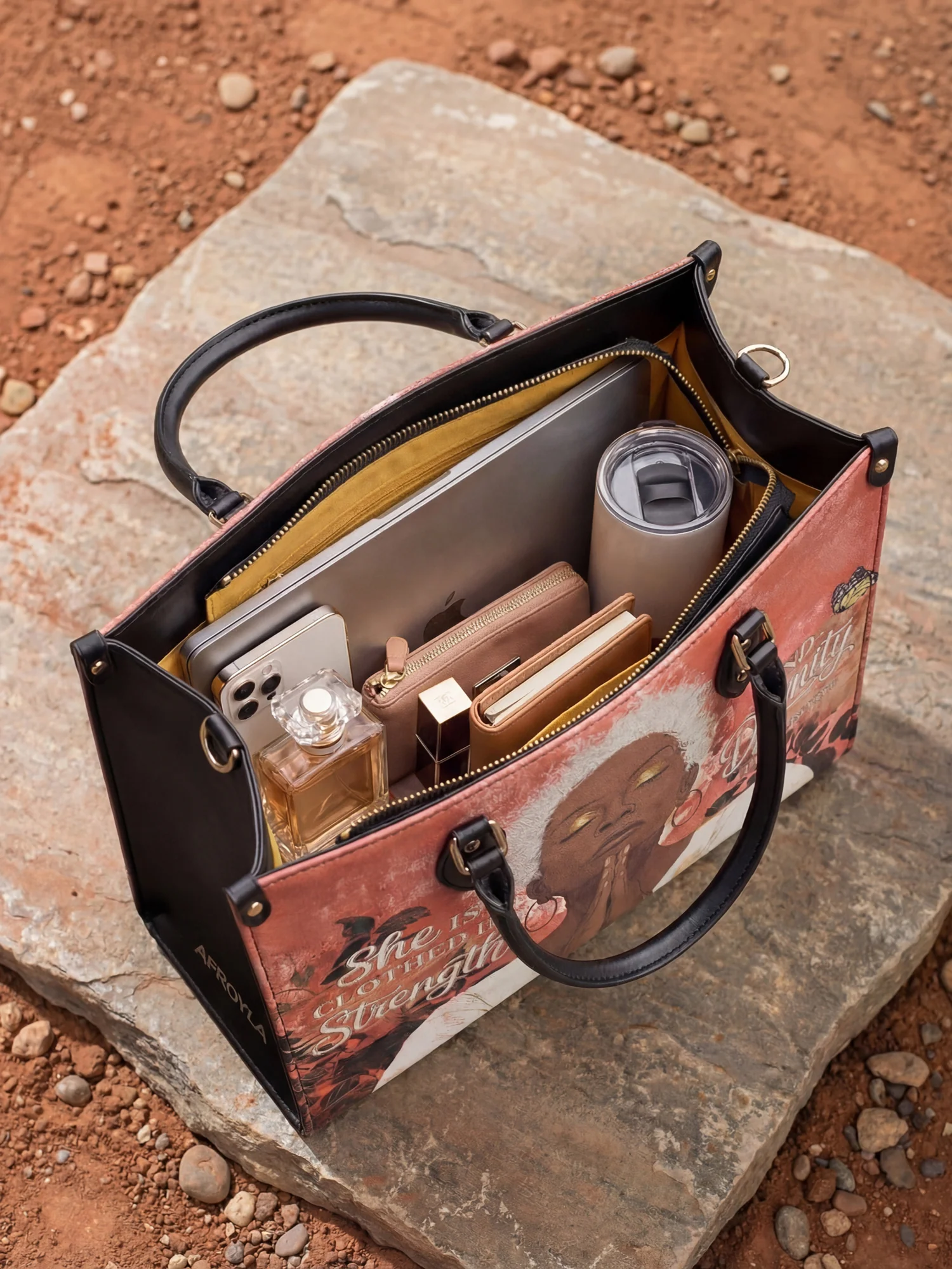 "Namisa" Leather Handbag - Image 9