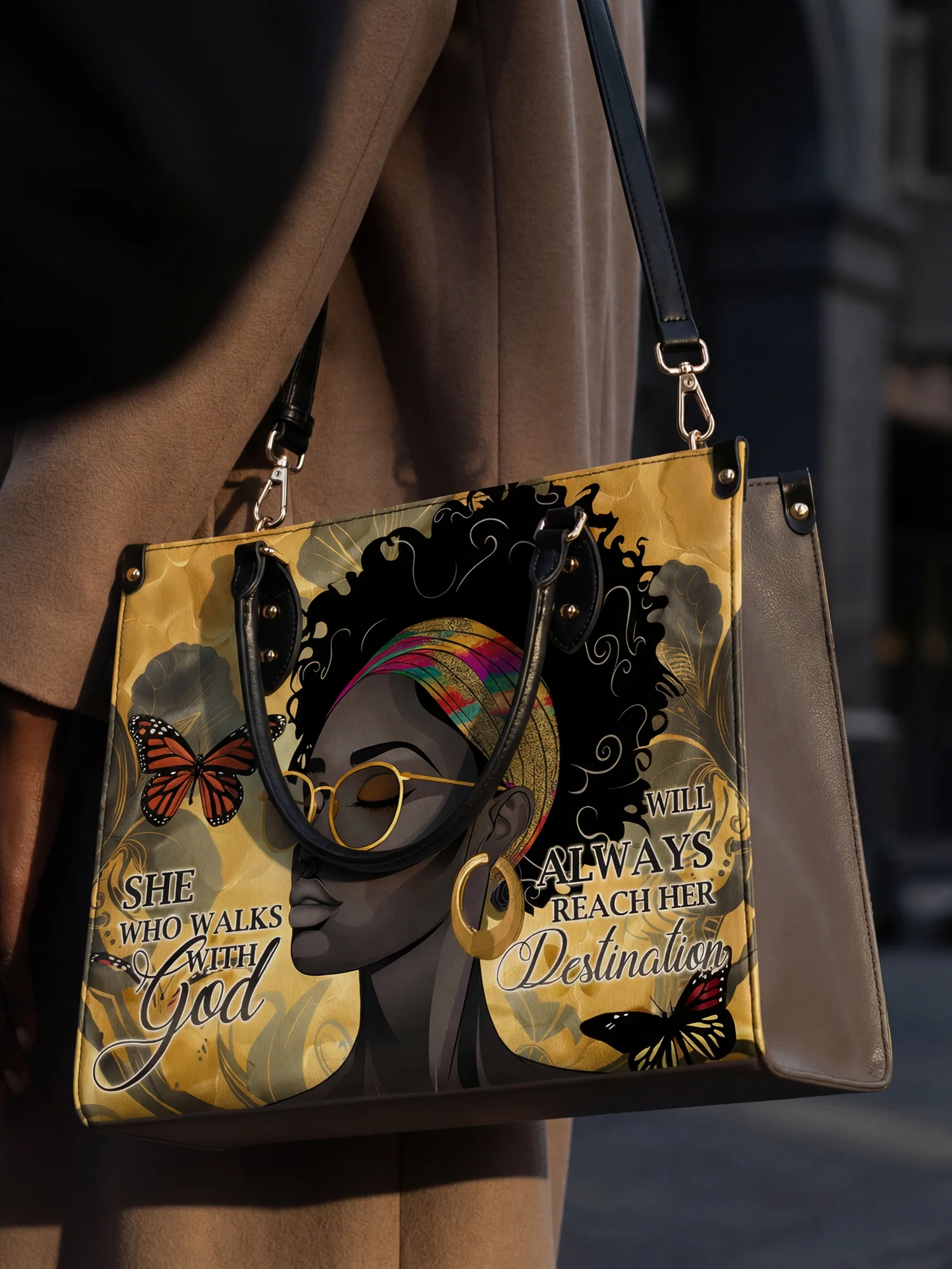 "Njia" Leather Handbag - Image 3
