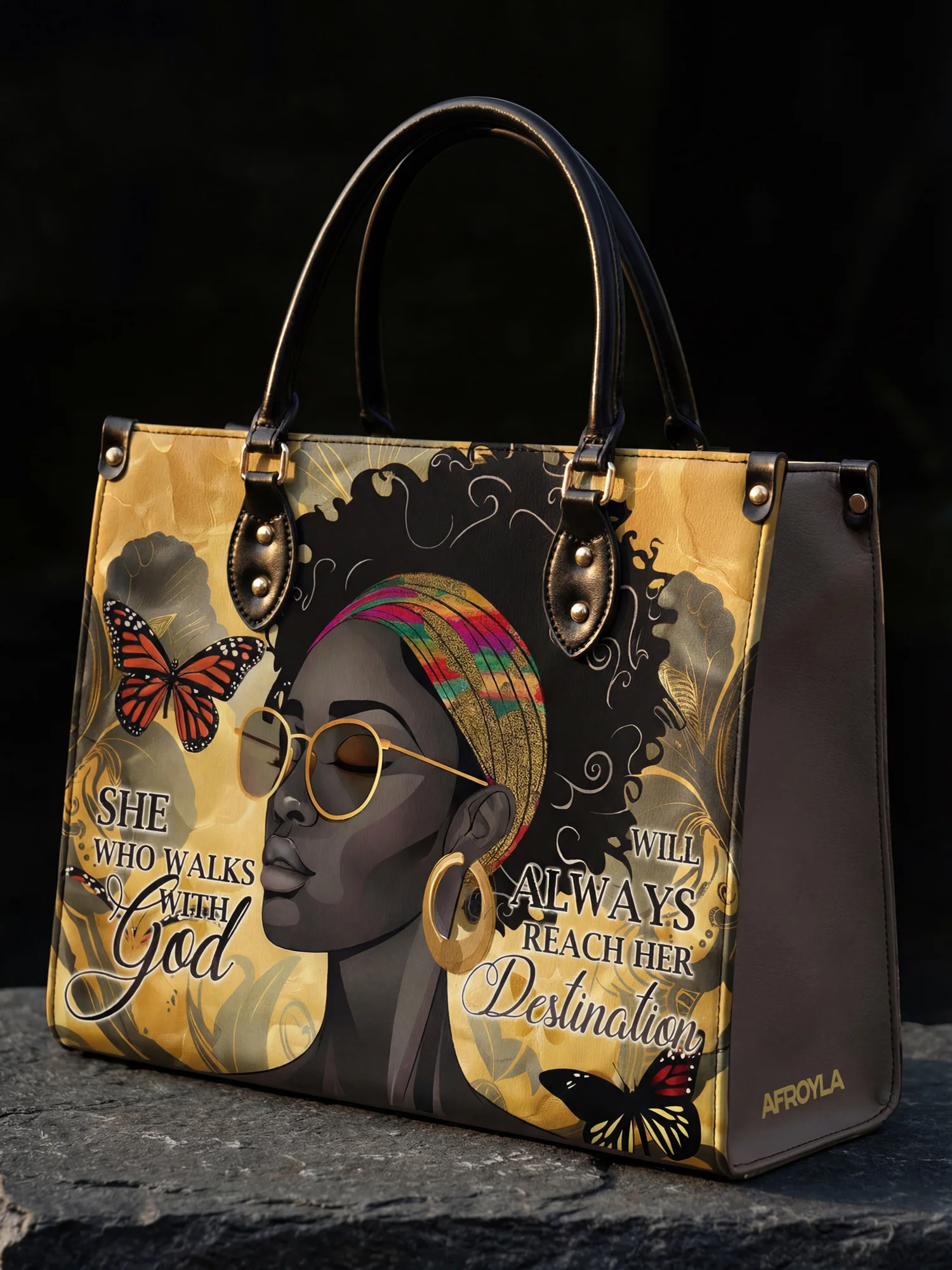 "Njia" Leather Handbag - Image 4