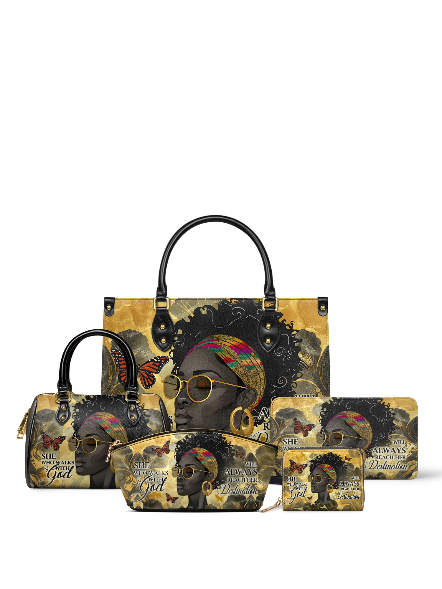 "Njia" Leather Handbag Bundle