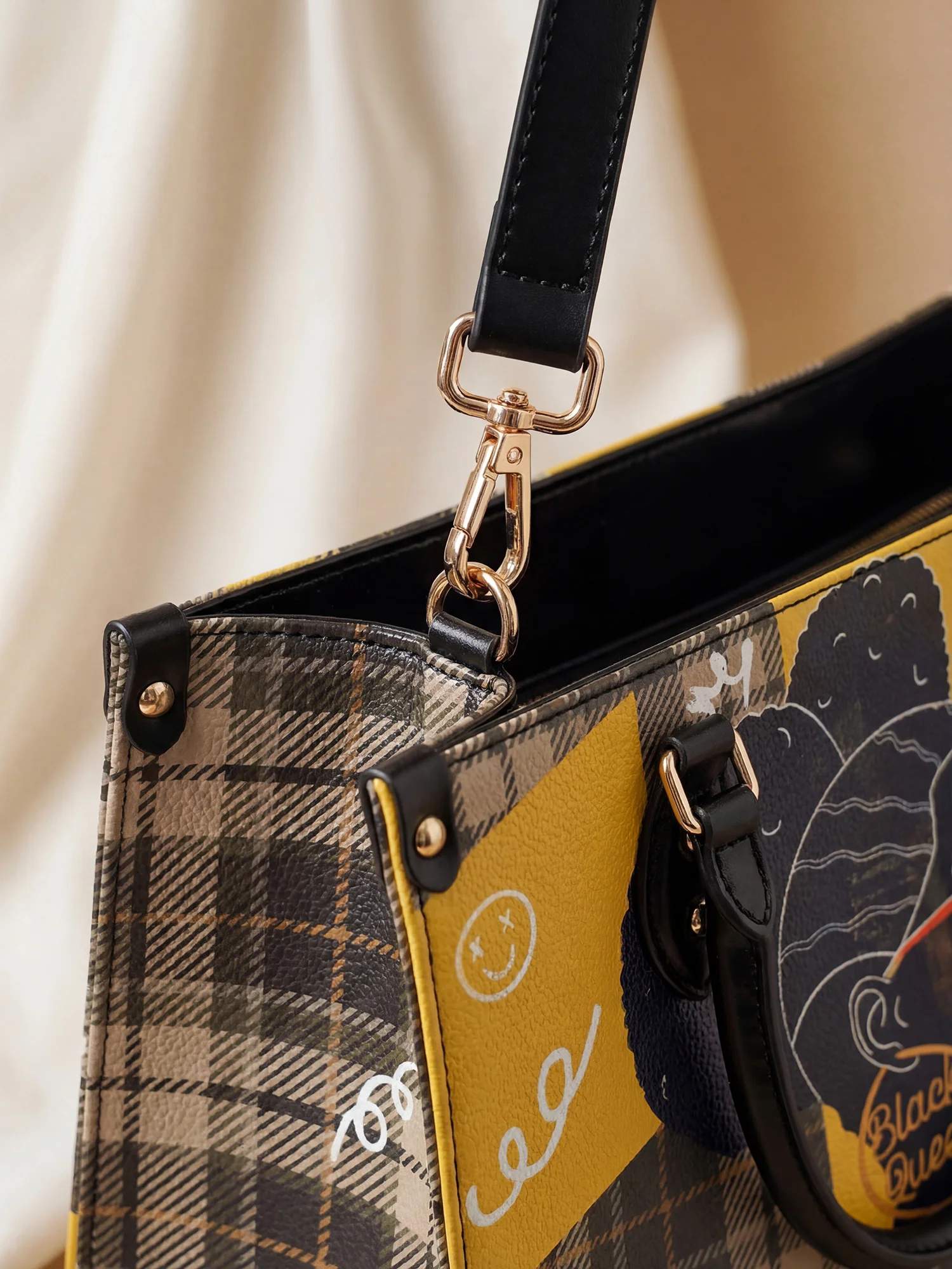 "Sanaa" Cornbread Leather Handbag - Image 6
