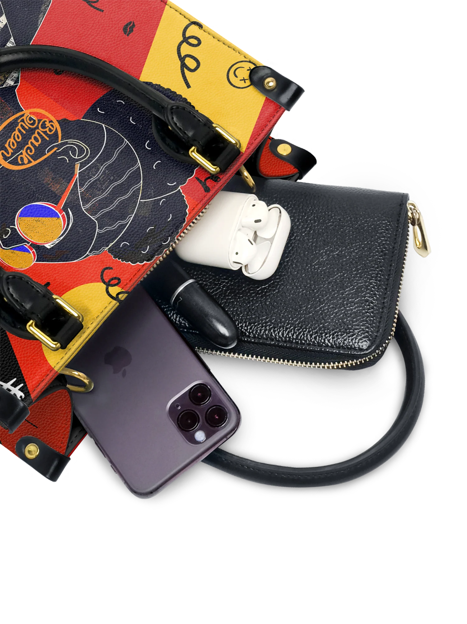 "Sanaa" Paprika Small Leather Handbag - Image 5
