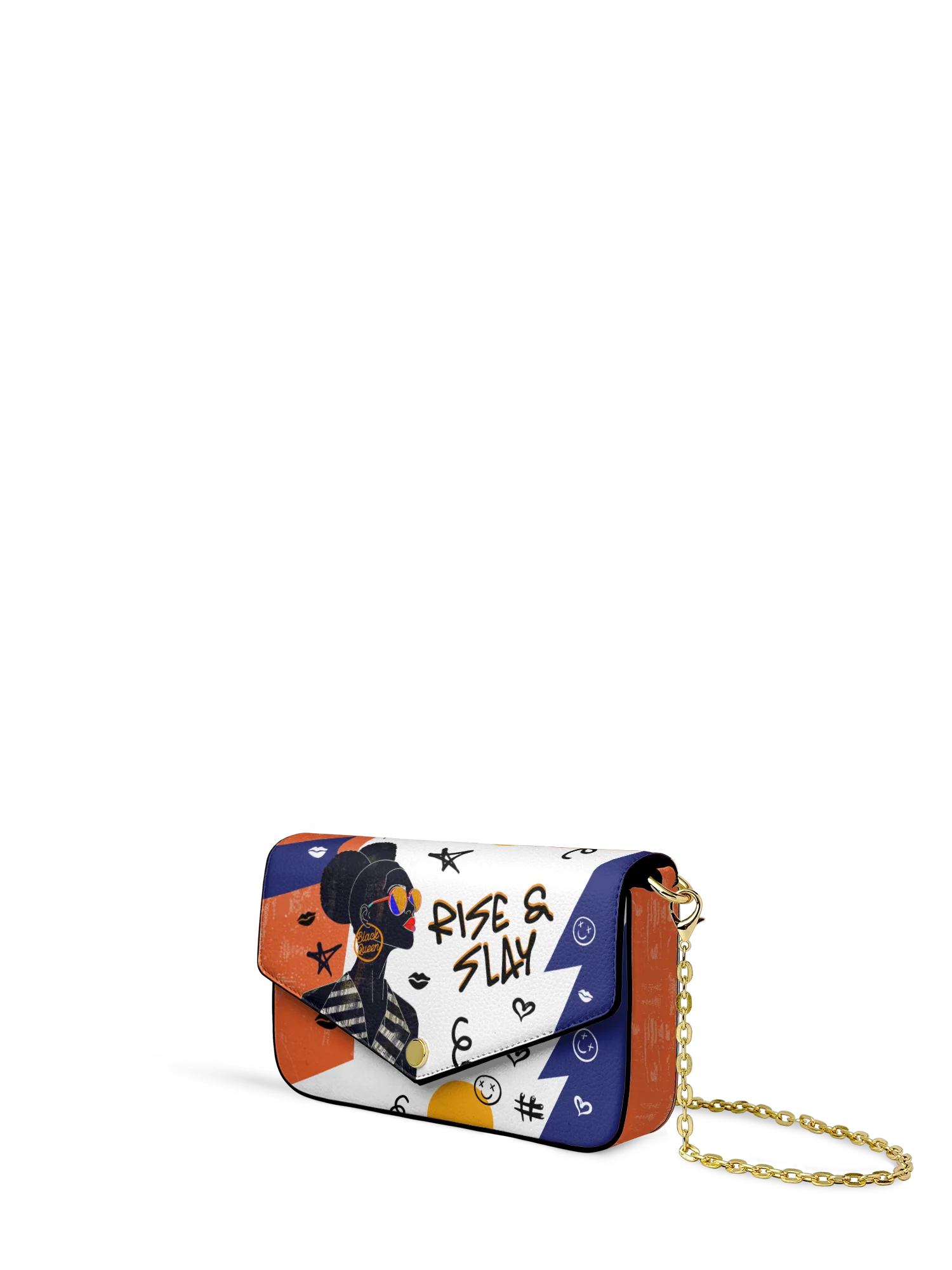 "Sanaa" Salt Pop Envelope Chain Crossbody Bag - Image 4