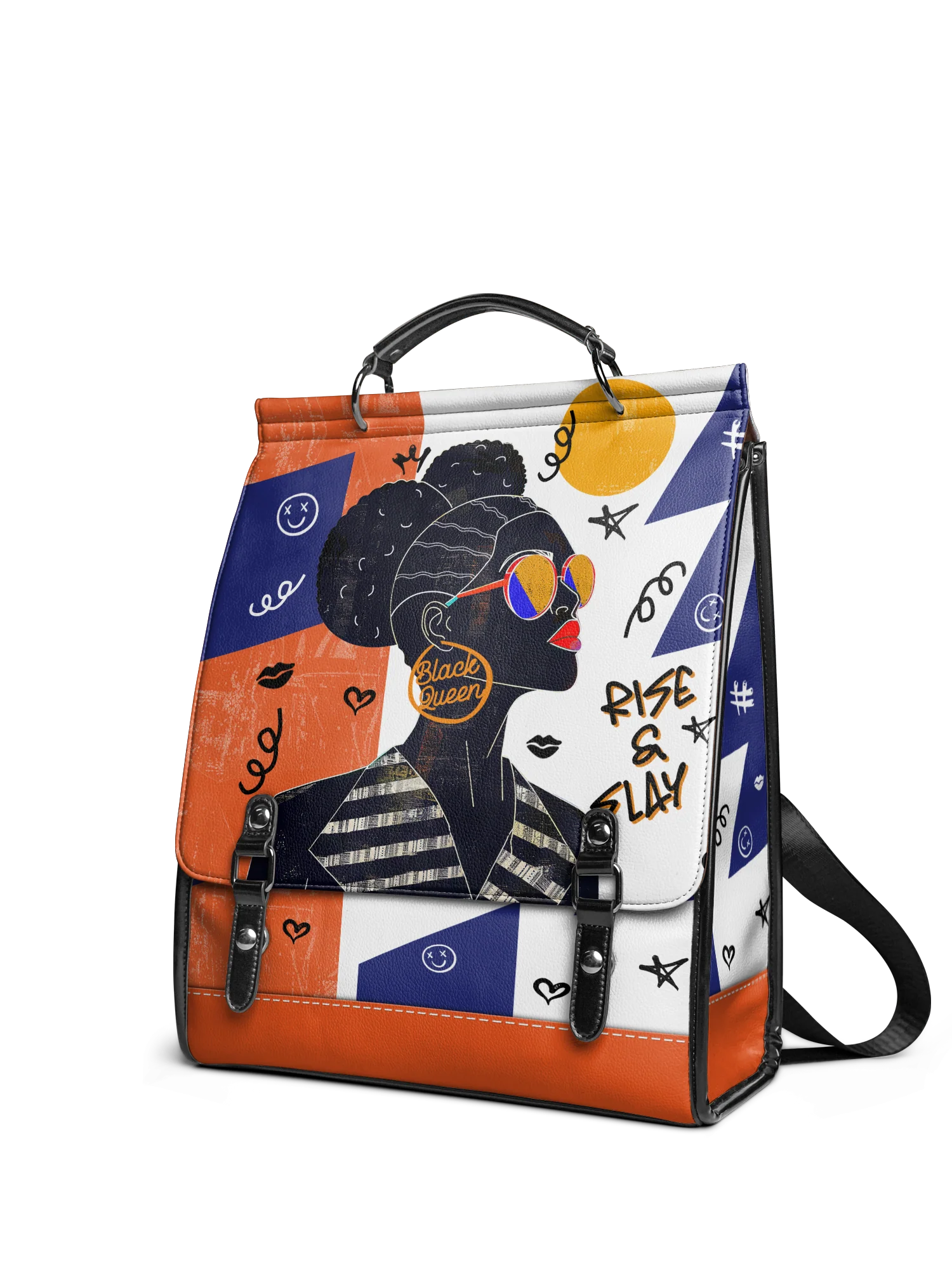"Sanaa" Salt Pop Leather Backpack - Image 5