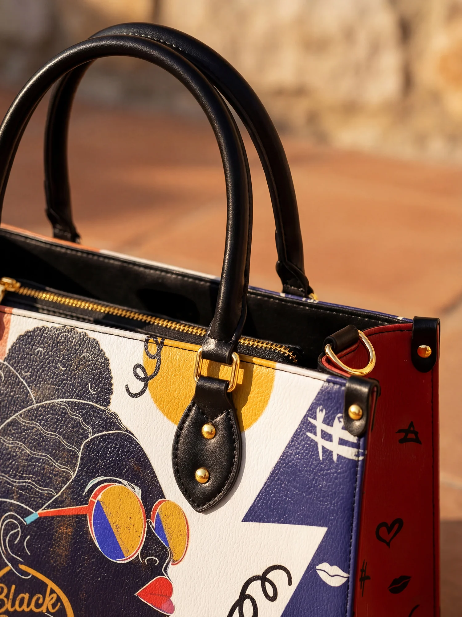 "Sanaa" Salt Pop Leather Handbag - Image 5