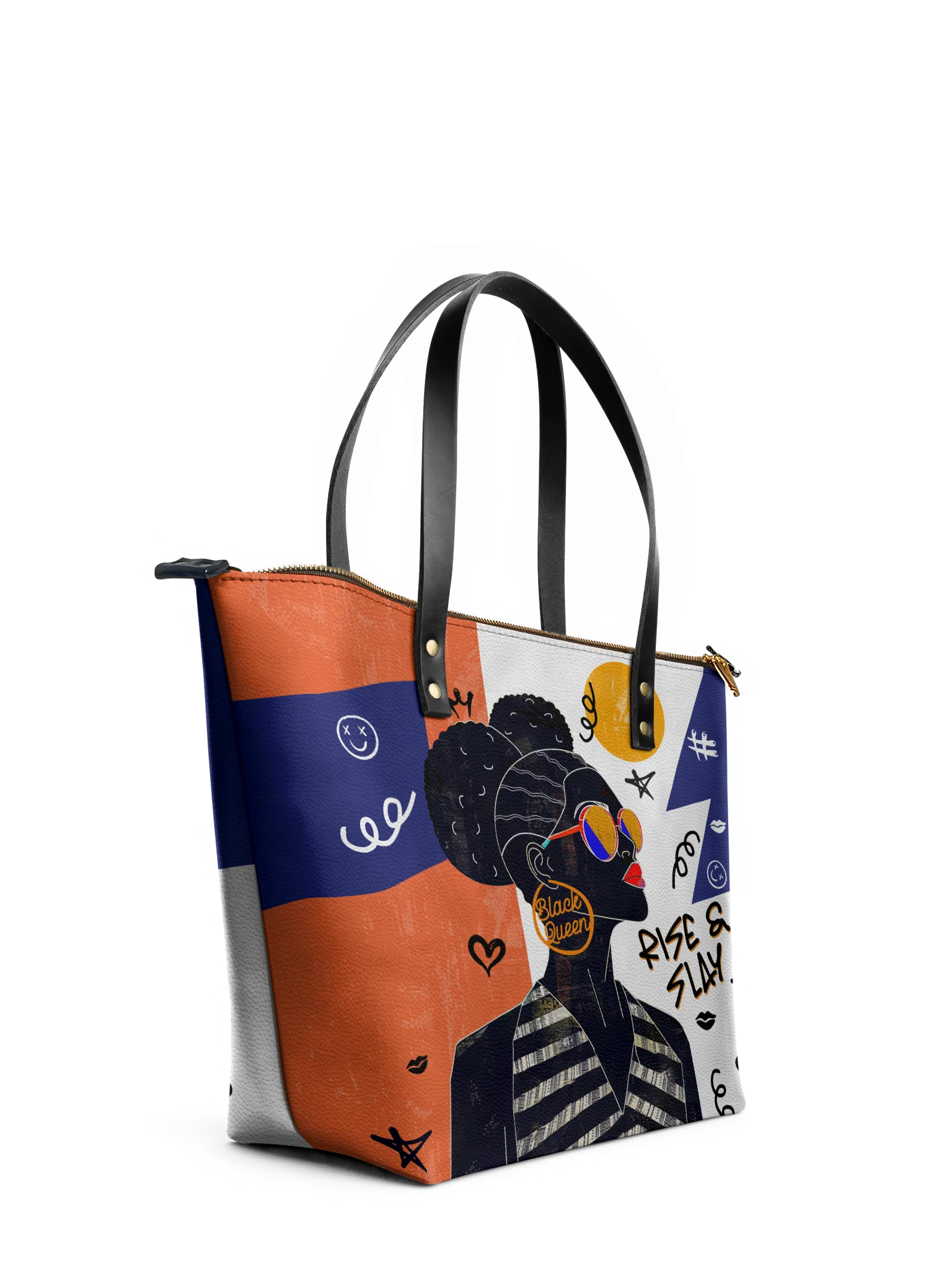 "Sanaa" Salt Pop Leather Tote Bag - Image 6