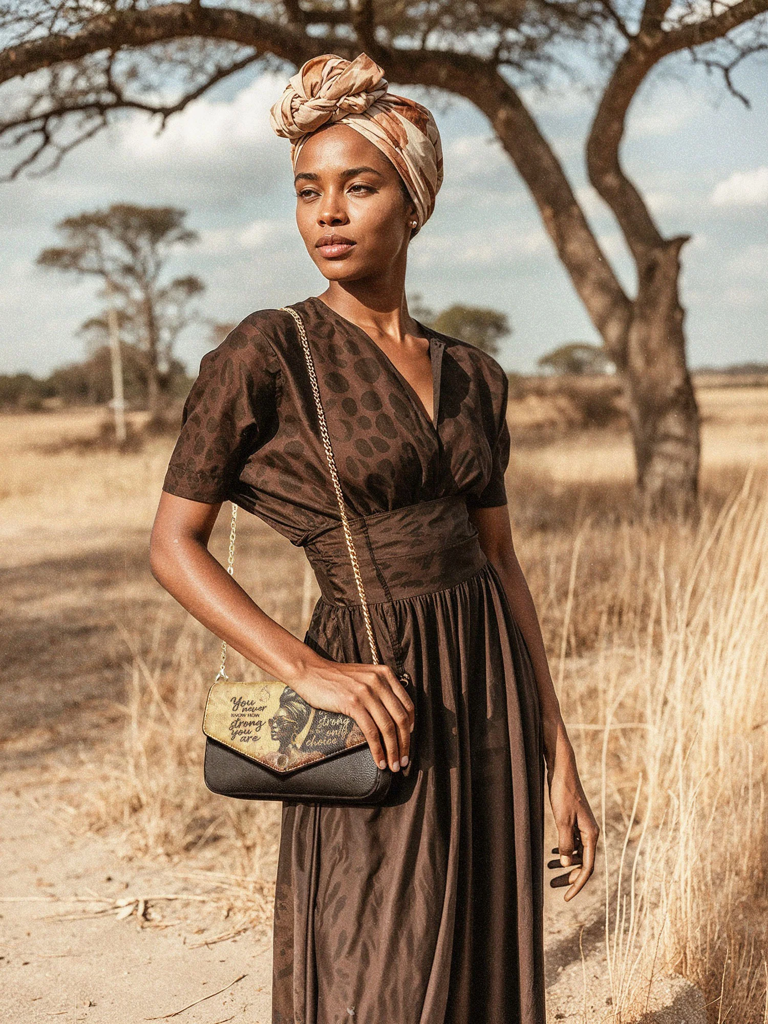 "Siyanda" Envelope Chain Crossbody Bag - Image 3