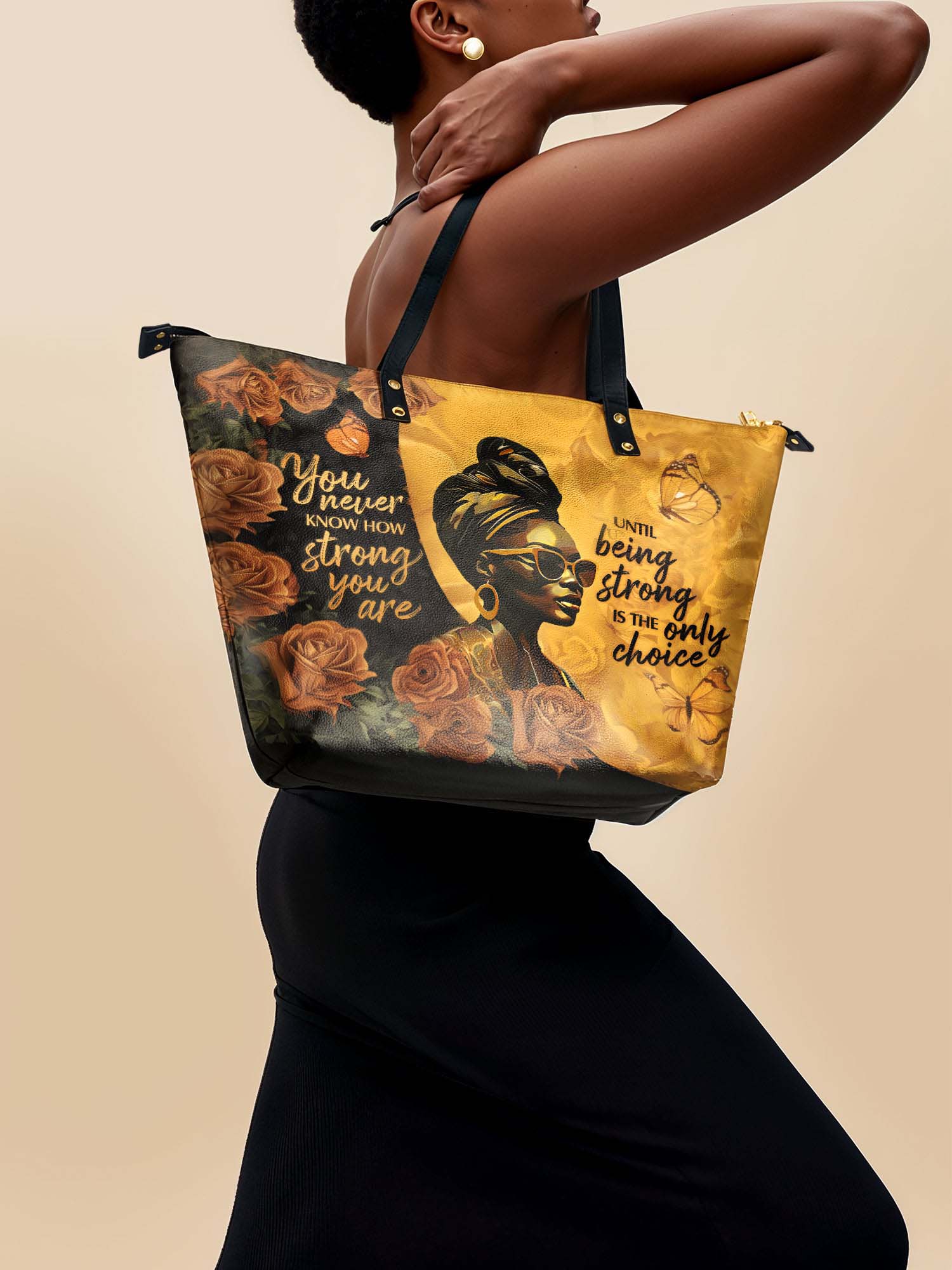 "Siyanda" Leather Tote Bag - Image 3
