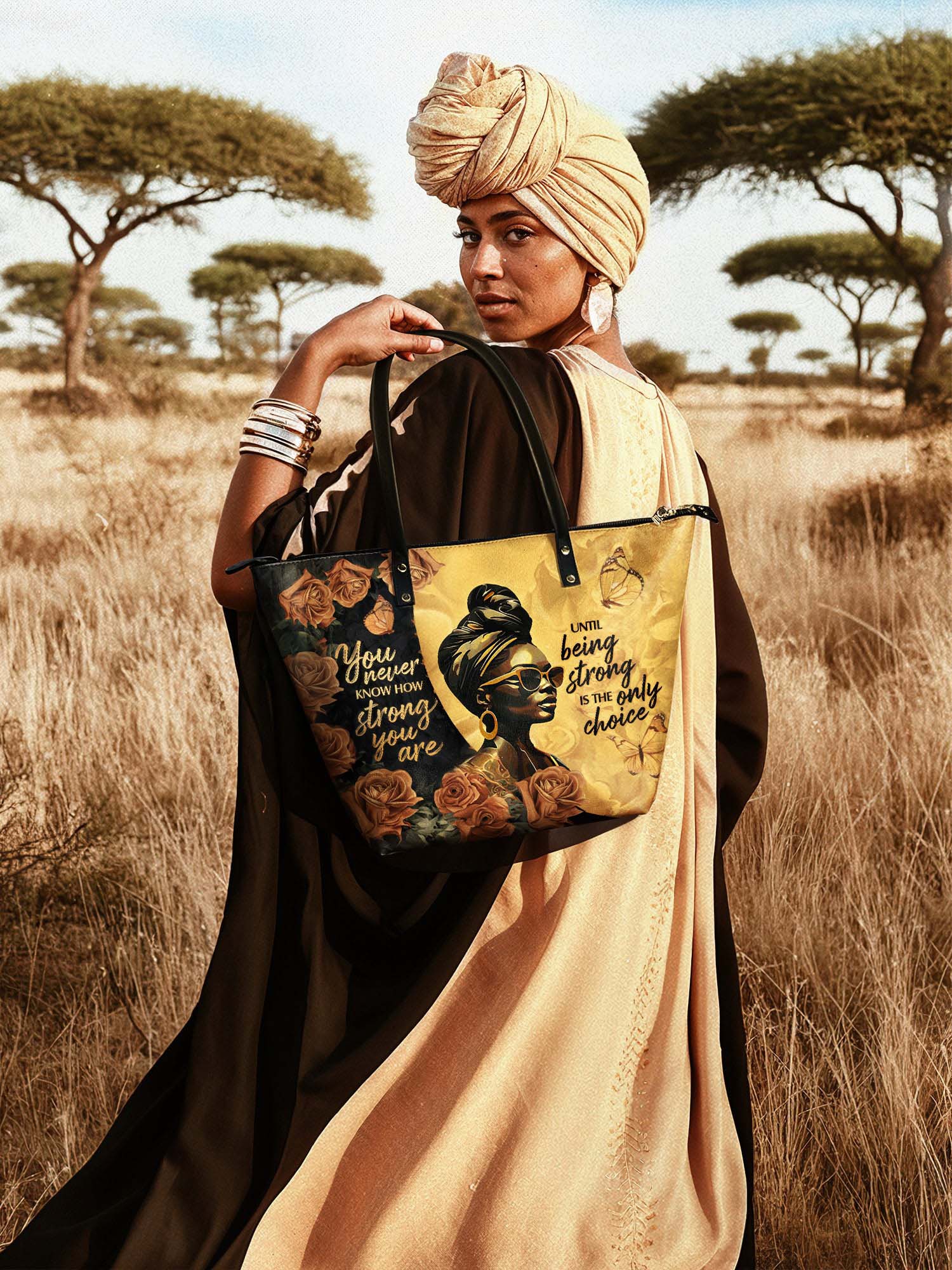 "Siyanda" Leather Tote Bag - Image 4