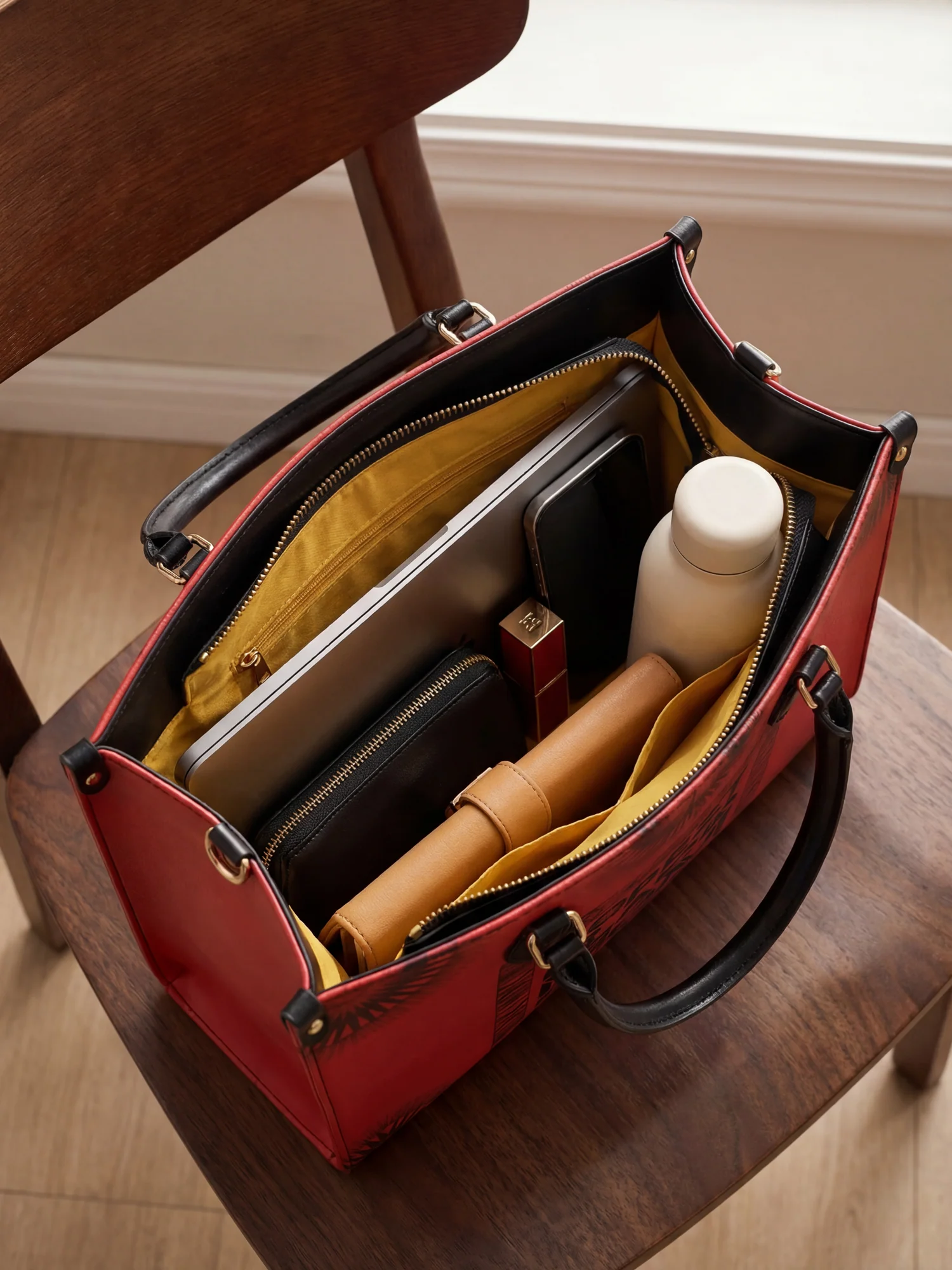 "Tajimom" Leather Handbag - Image 9
