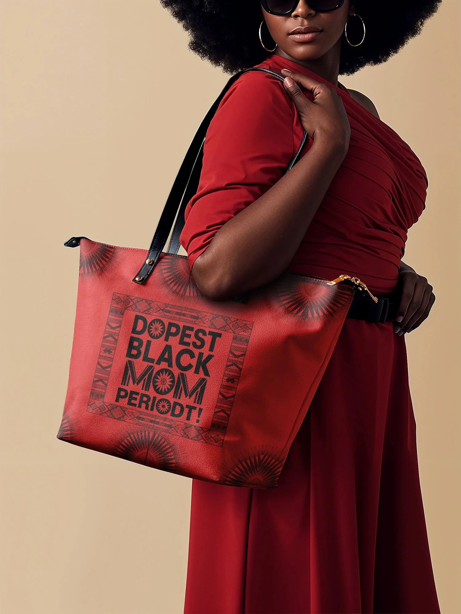 "Tajimom" Leather Tote Bag - Image 3