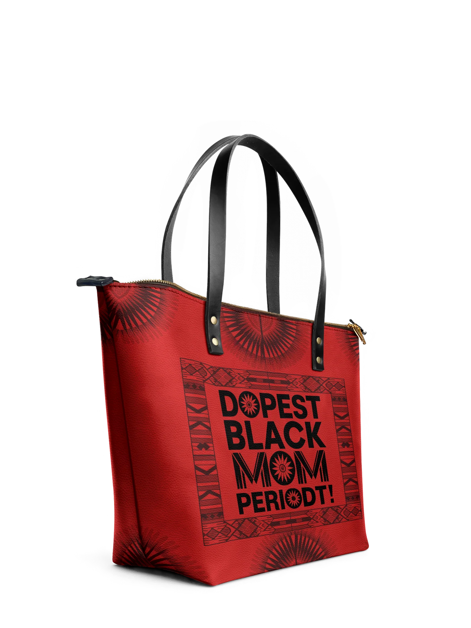 "Tajimom" Leather Tote Bag - Image 6