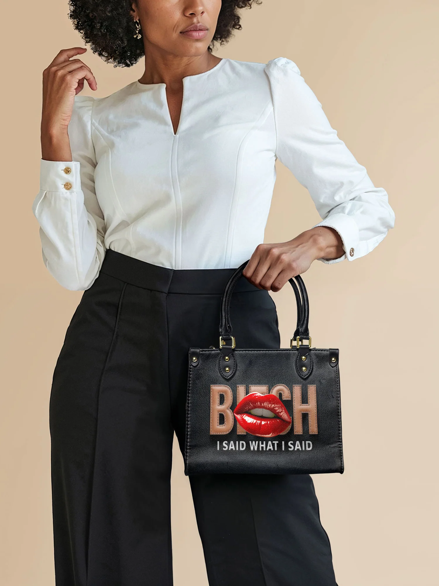 "Teyana" Small Leather Handbag - Image 2